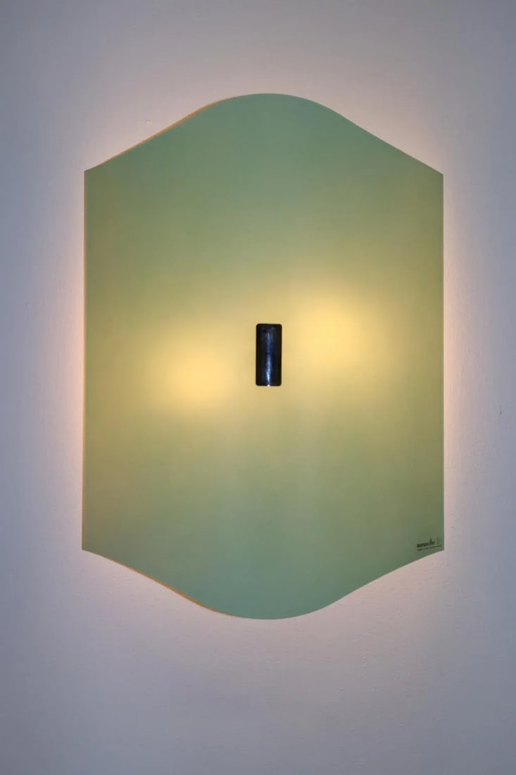 Guido Rosati Modern Wall Ceiling Lamp Murano Green Glass - 3