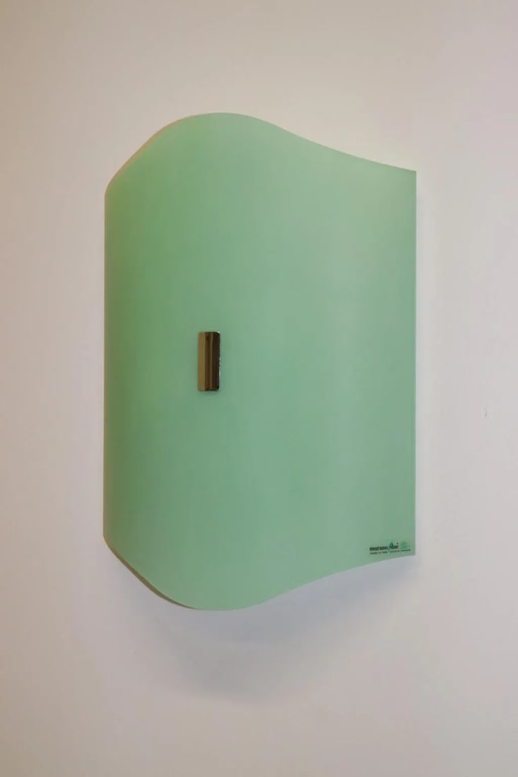 Guido Rosati Modern Wall Ceiling Lamp Murano Green Glass - 6
