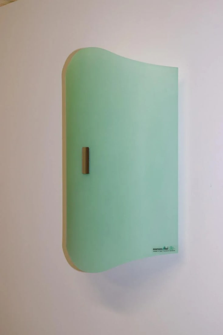 Guido Rosati Modern Wall Ceiling Lamp Murano Green Glass - 8