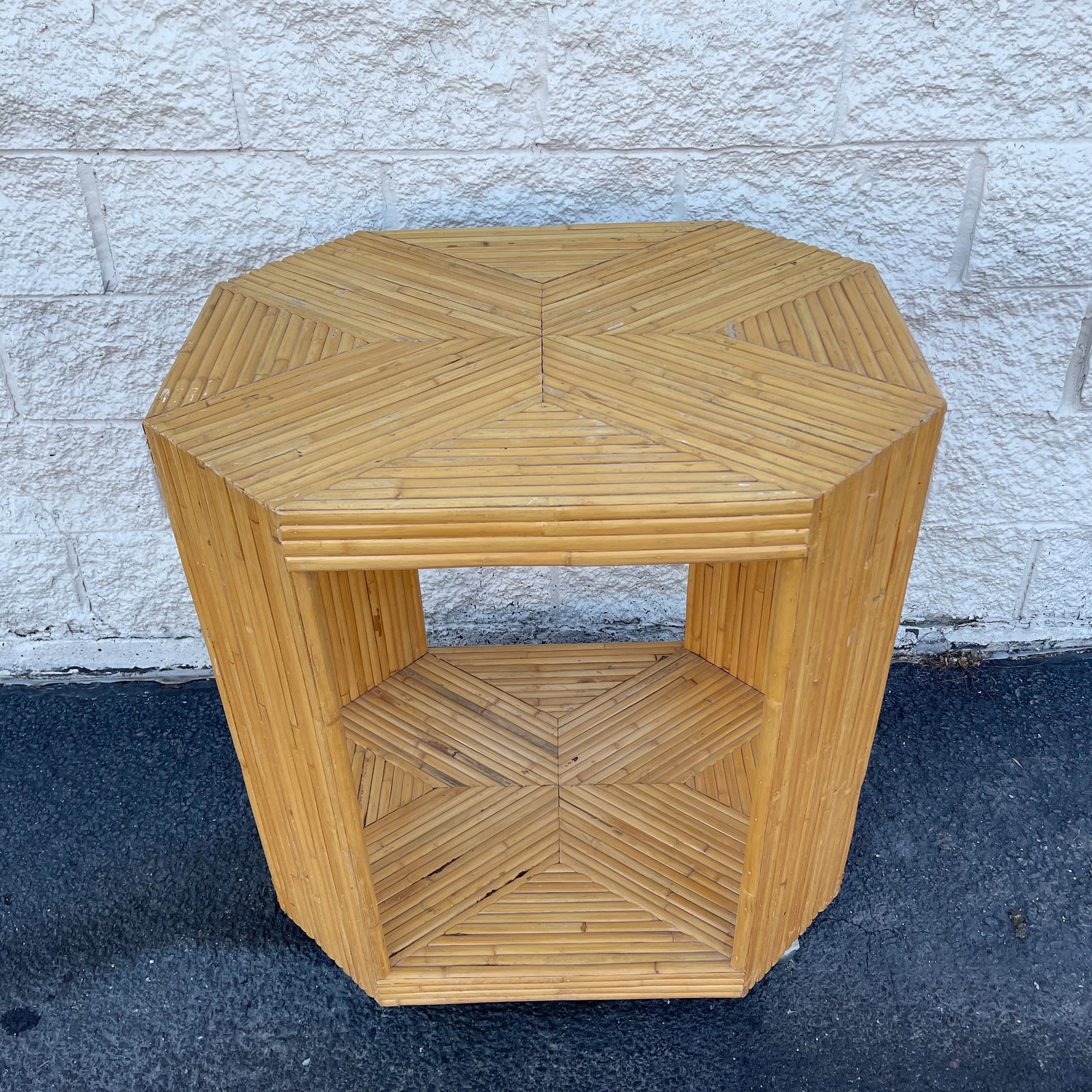 Mid Century Bamboo Bar Cart on Casters - 3