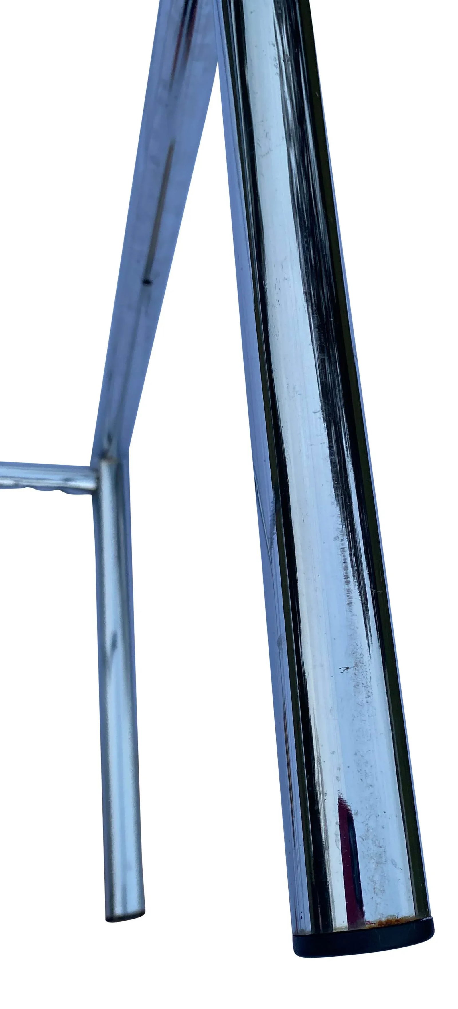 Vintage Tubular Chrome & Glass End Tables with Floating Glass Tops- a Pair - 10