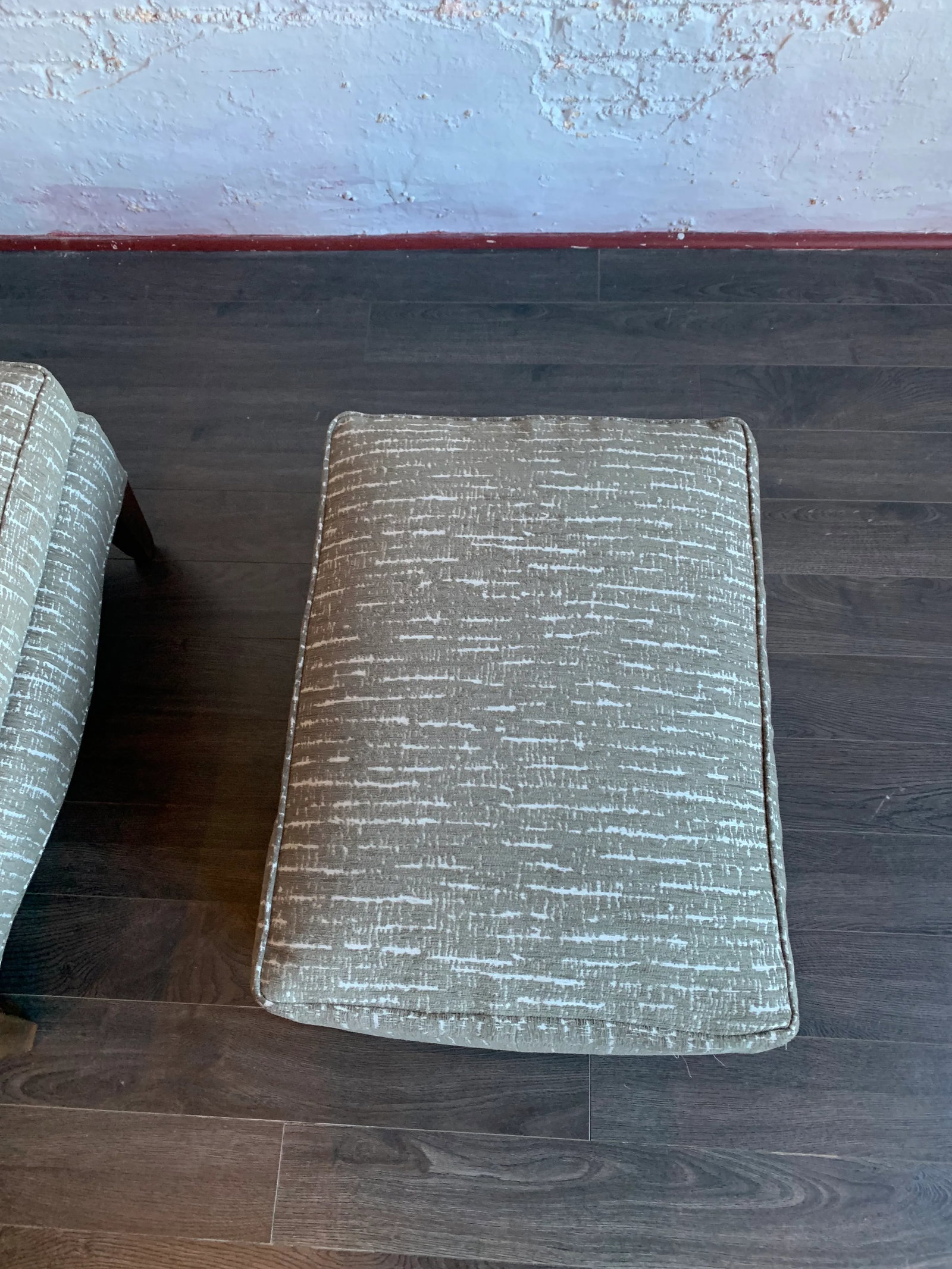 Vintage Re-Upholstered Club Chair Armchair and Ottoman - 6