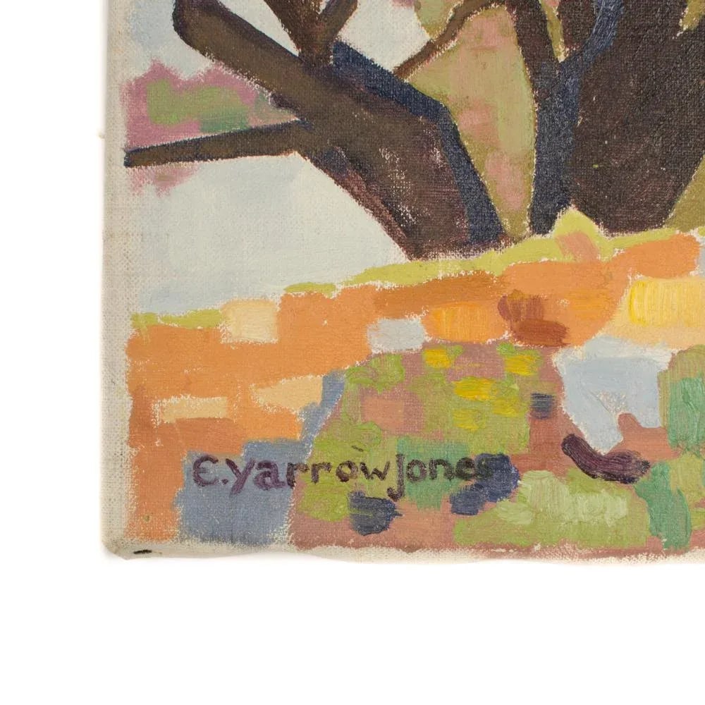 Early 20th Century "Mosaic Trees" Expressionist Landscape Oil Painting by Ernest Yarrow-Jones - 4