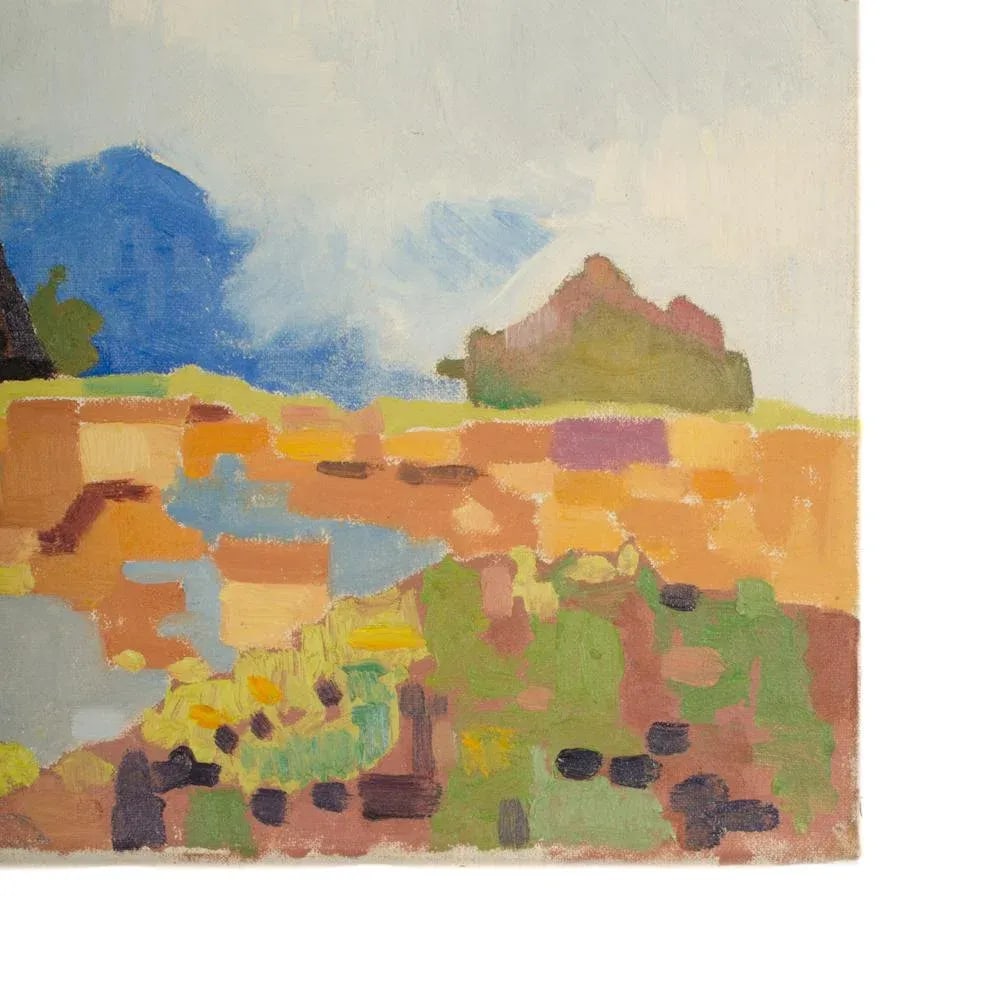 Early 20th Century "Mosaic Trees" Expressionist Landscape Oil Painting by Ernest Yarrow-Jones - 7