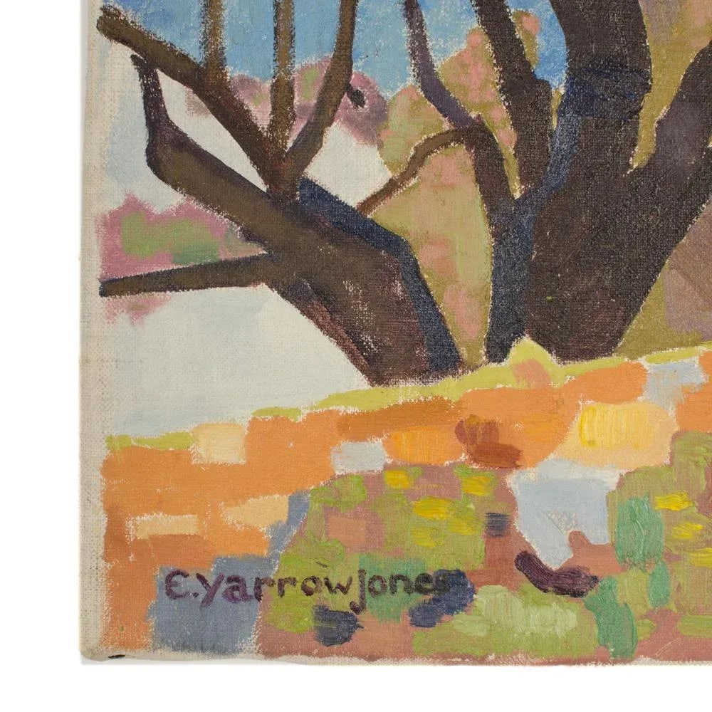 Early 20th Century "Mosaic Trees" Expressionist Landscape Oil Painting by Ernest Yarrow-Jones - 8