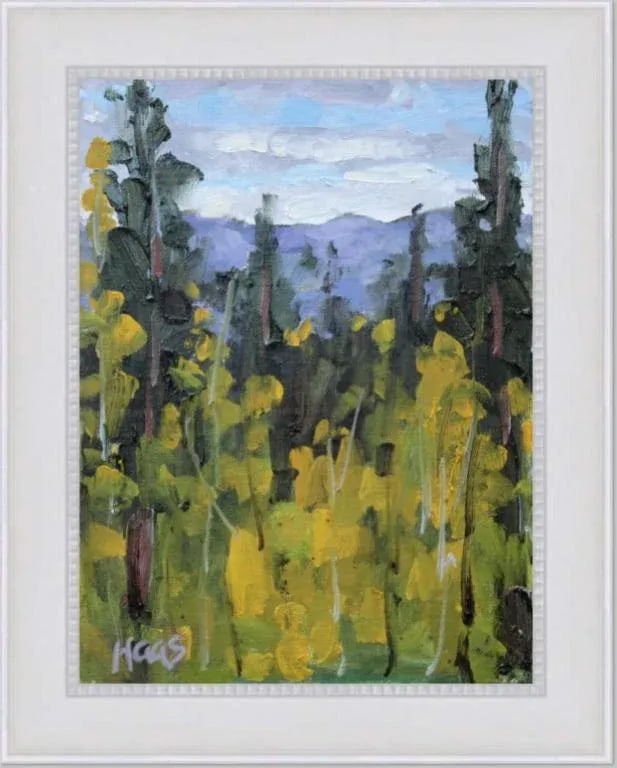 Tahoe Aspen Modern Impressionist Style Original Oil Painting - 3