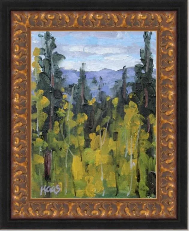 Tahoe Aspen Modern Impressionist Style Original Oil Painting - 6