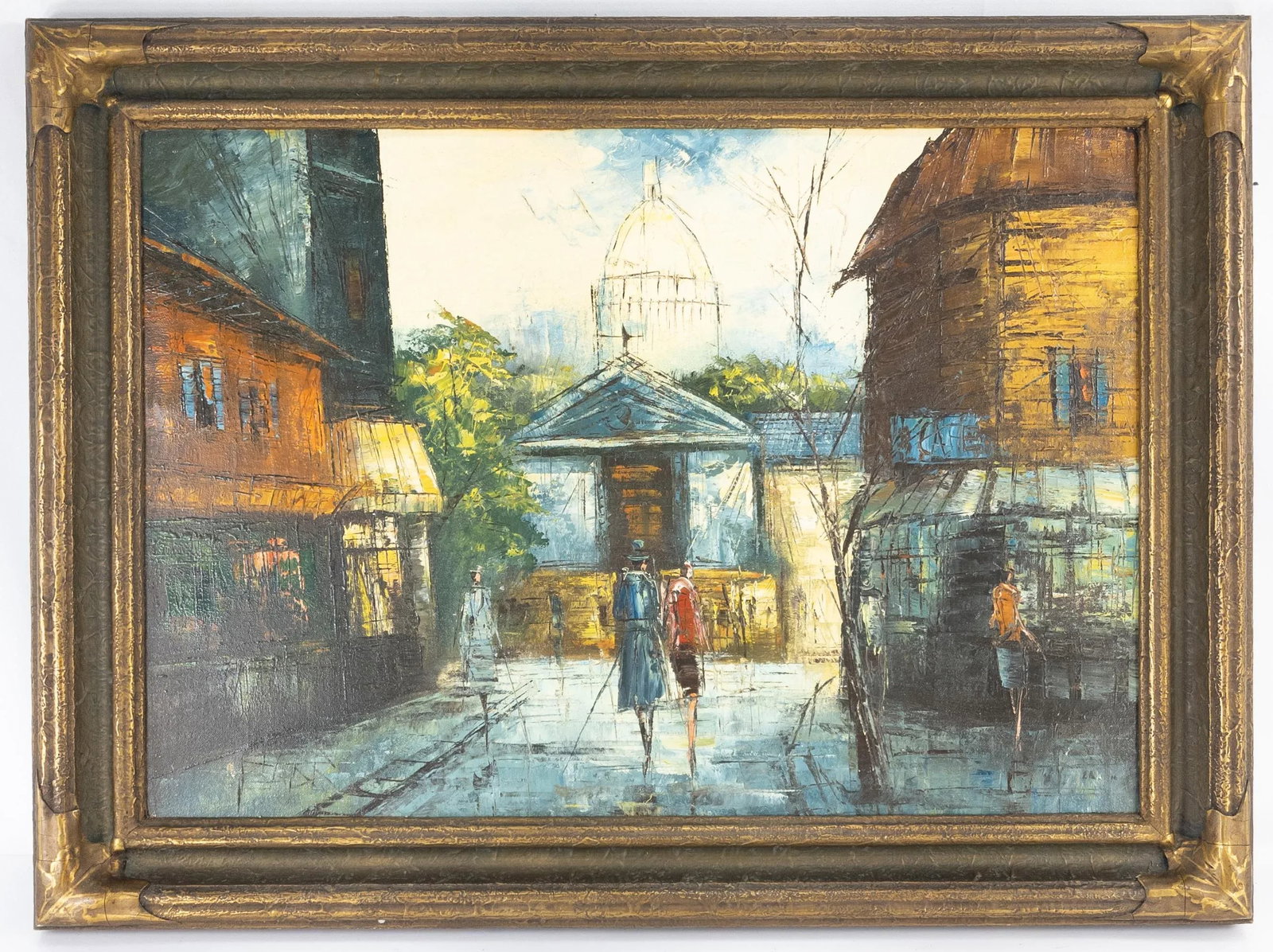 Mid-Century Oil Painting of a Parisian Street Scene - 10