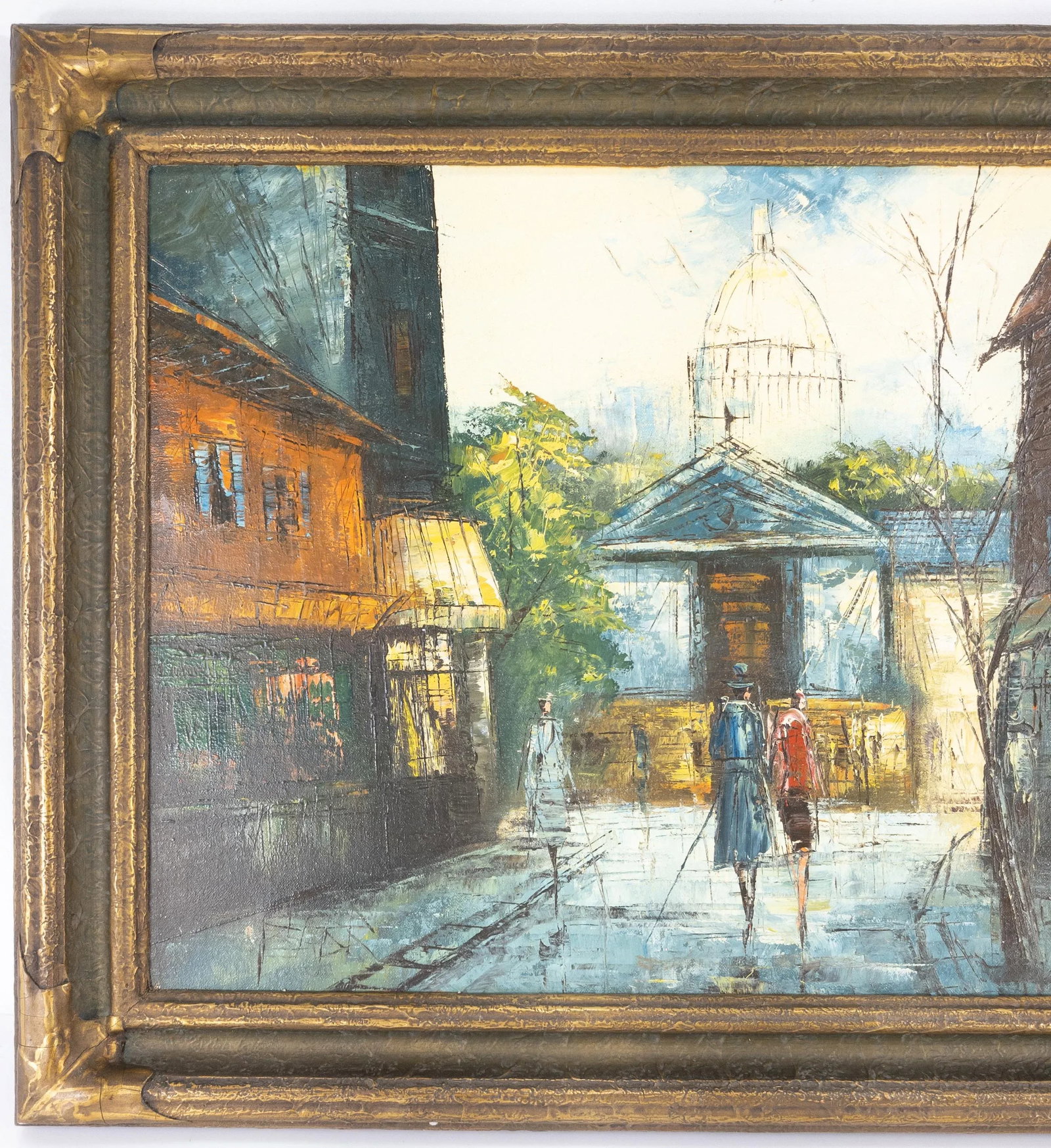 Mid-Century Oil Painting of a Parisian Street Scene - 2