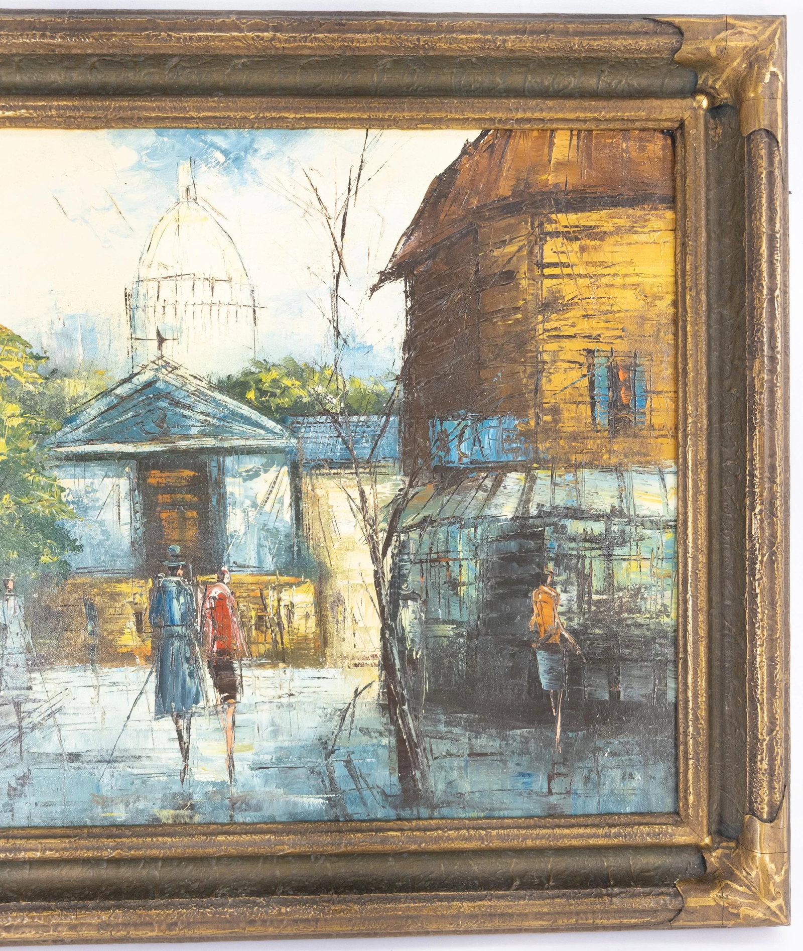 Mid-Century Oil Painting of a Parisian Street Scene - 3