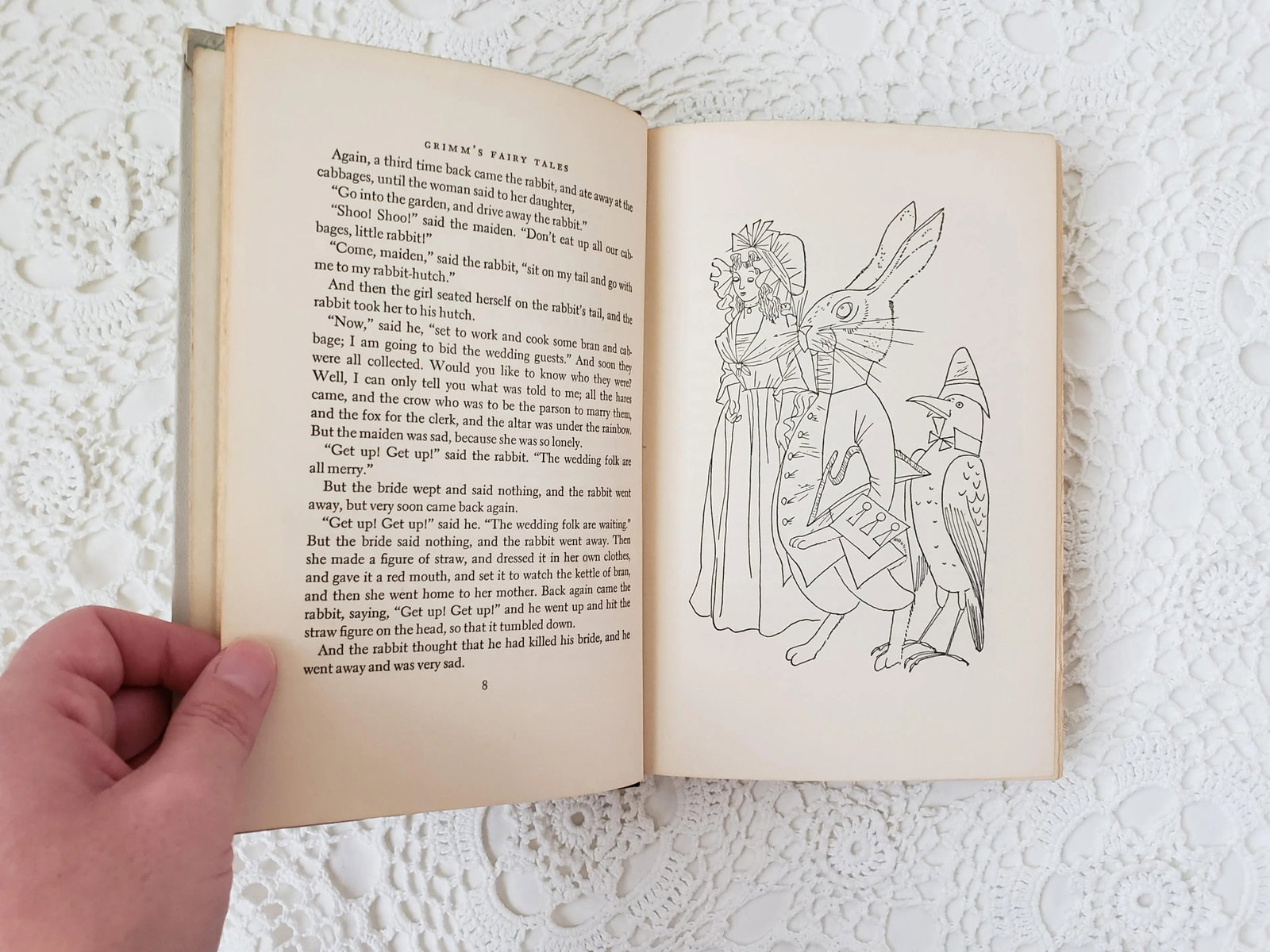 1954 Junior Deluxe Edition Grimm's Fairy Tales Book by Brothers Grimm - 2