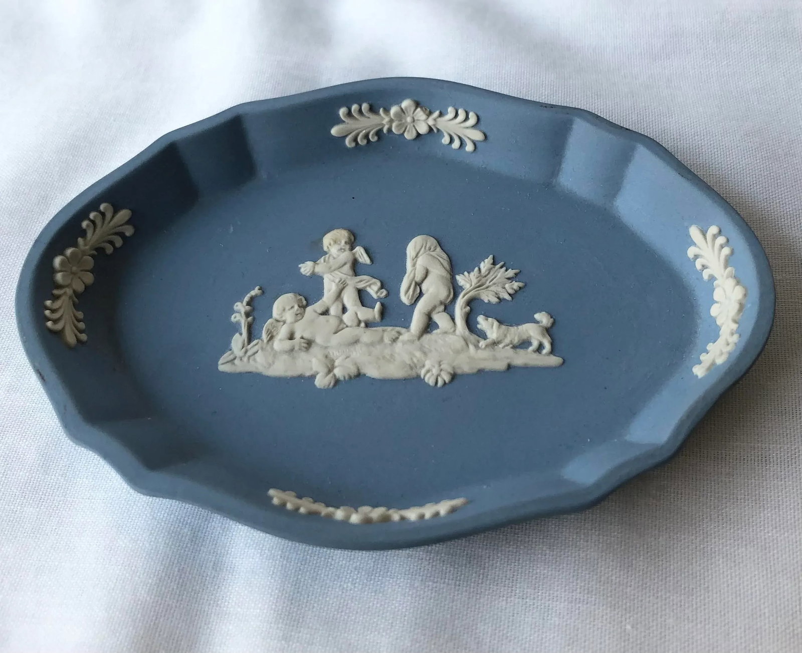 1970s Vintage Wedgwood Blue Jasperware Dish - 2