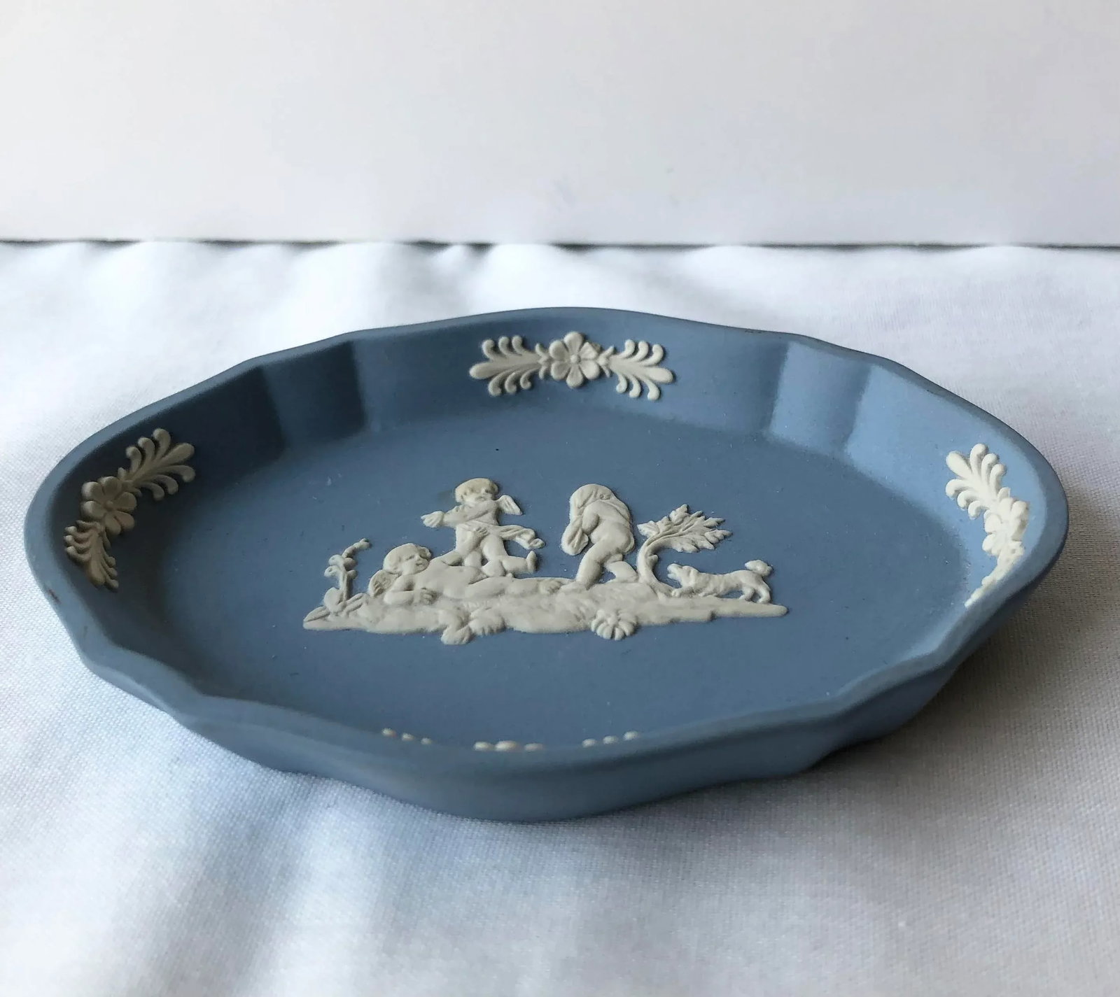 1970s Vintage Wedgwood Blue Jasperware Dish - 5