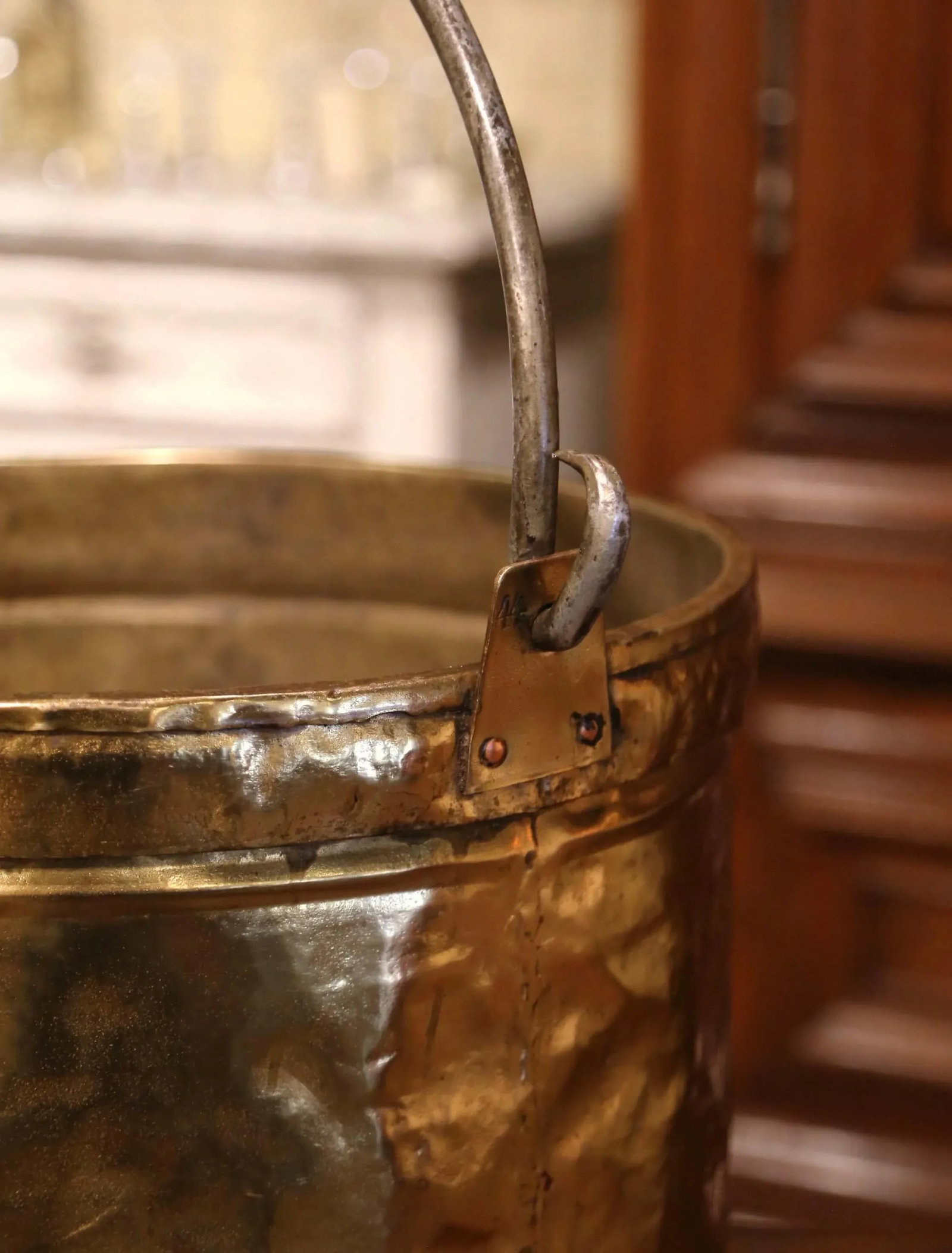 Mid-19th Century French Brass and Wrought Iron Kindling Cache Pot Planter - 3