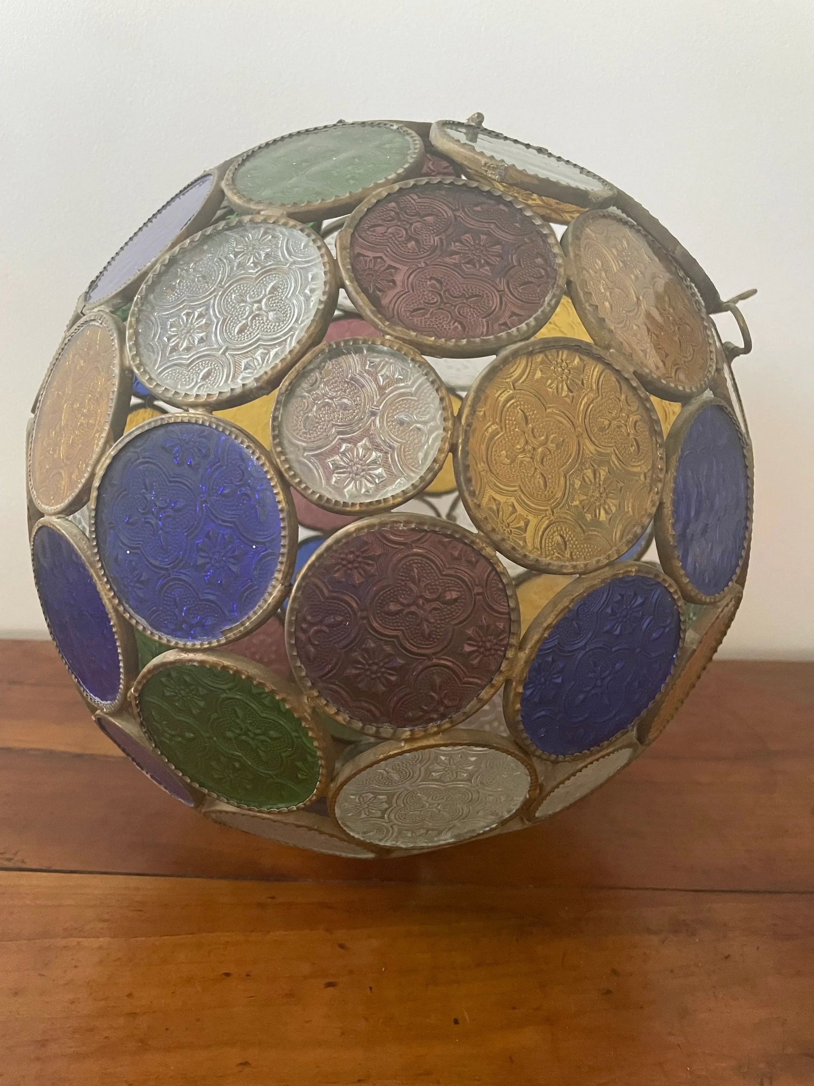 1910s Pendant Light With Vitrail Facet - 10