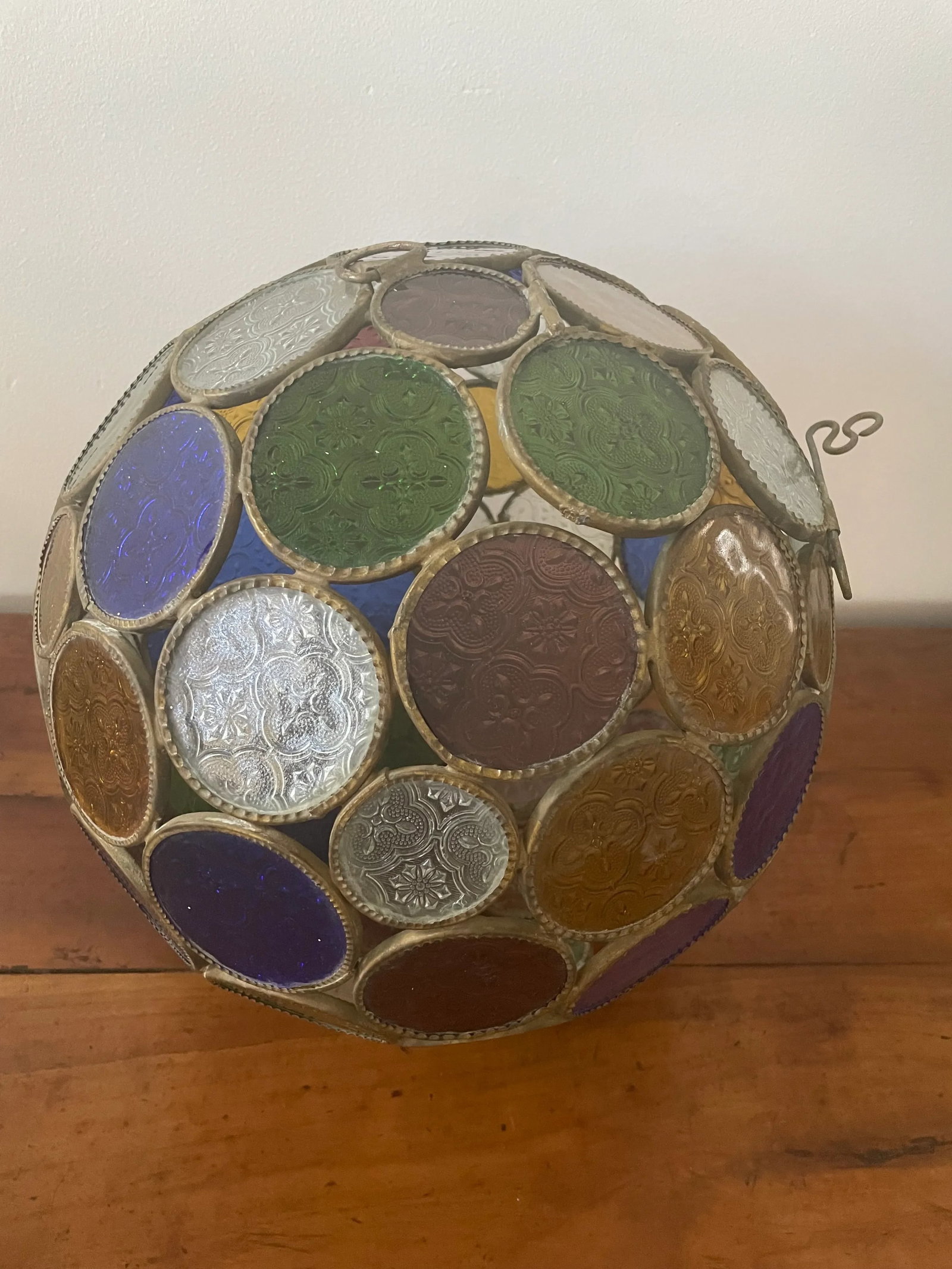 1910s Pendant Light With Vitrail Facet - 2