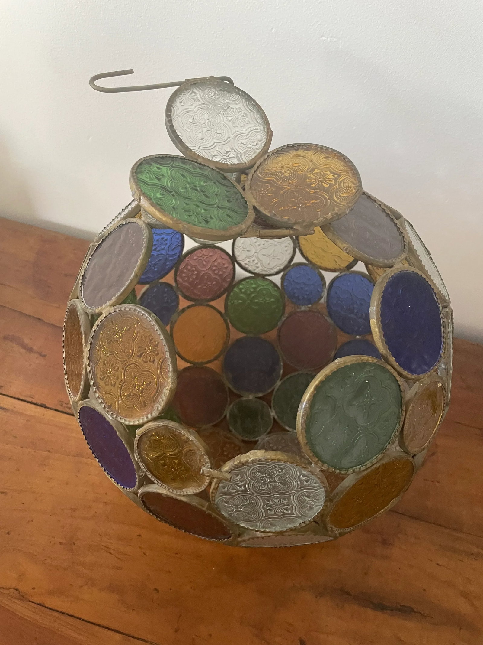 1910s Pendant Light With Vitrail Facet - 6