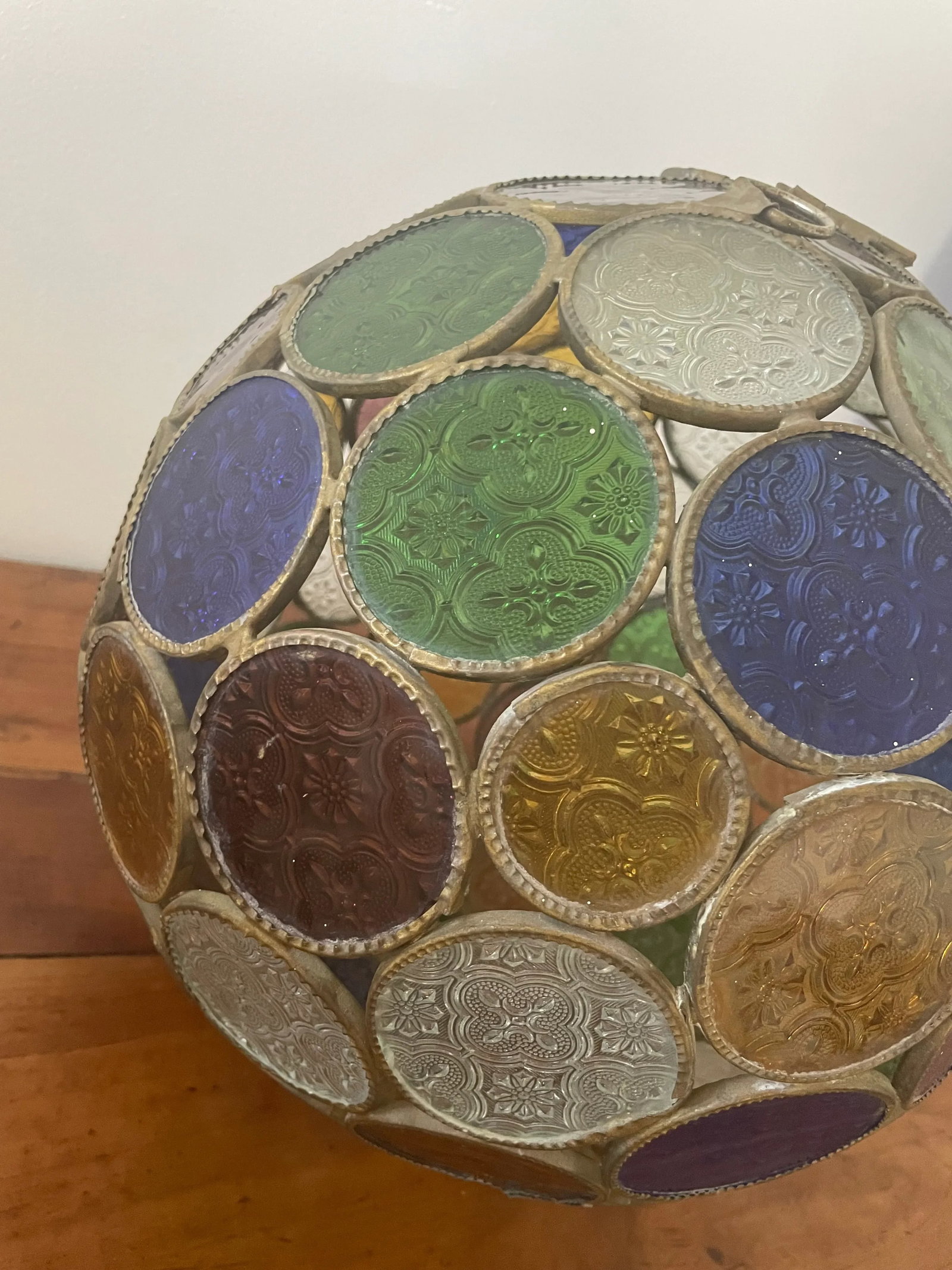 1910s Pendant Light With Vitrail Facet - 9