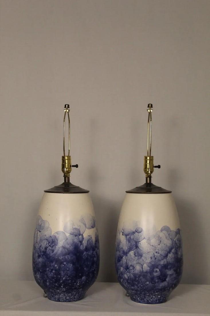 Mid 20th Century Paul Norwood Influence Clouds Lamps - a Pair - 8