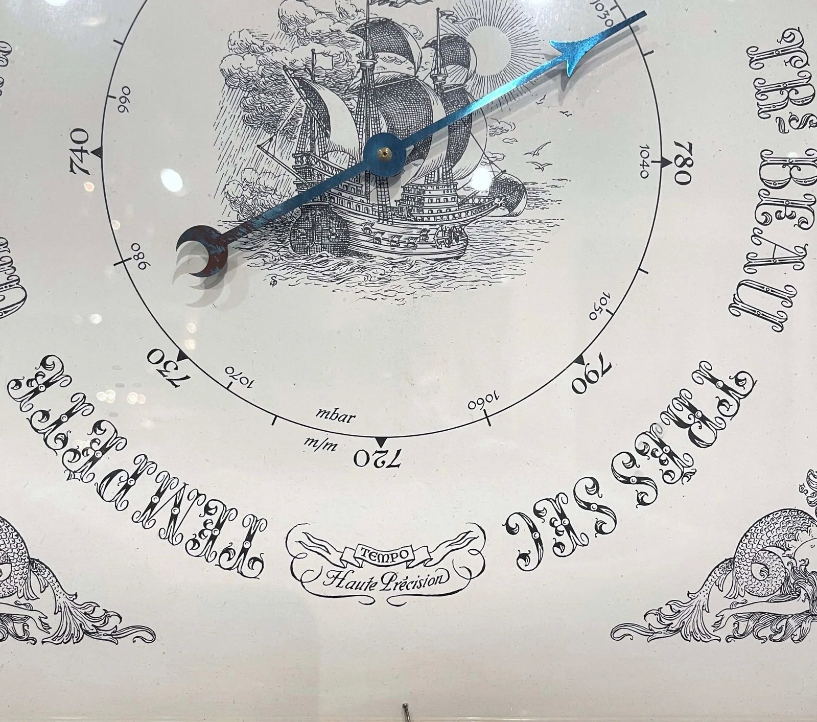 Mid-Century French Louis XV Carved Giltwood Wall Barometer - 6