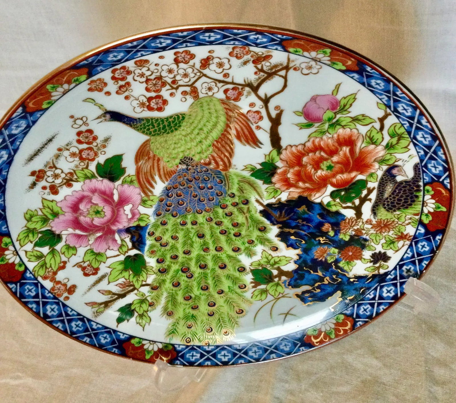 1970s Asian Decorative Peacock Plate - 11