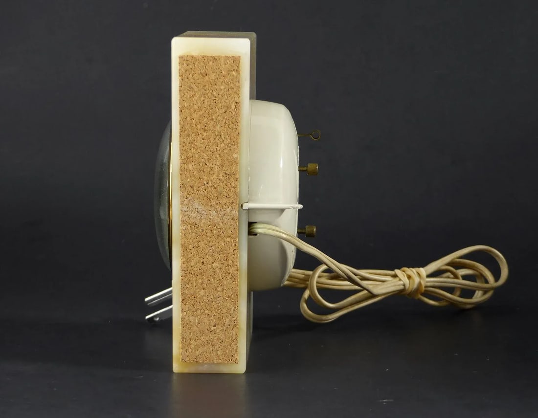 Mid Century General Electric Marble Mantel Alarm Clock - 4
