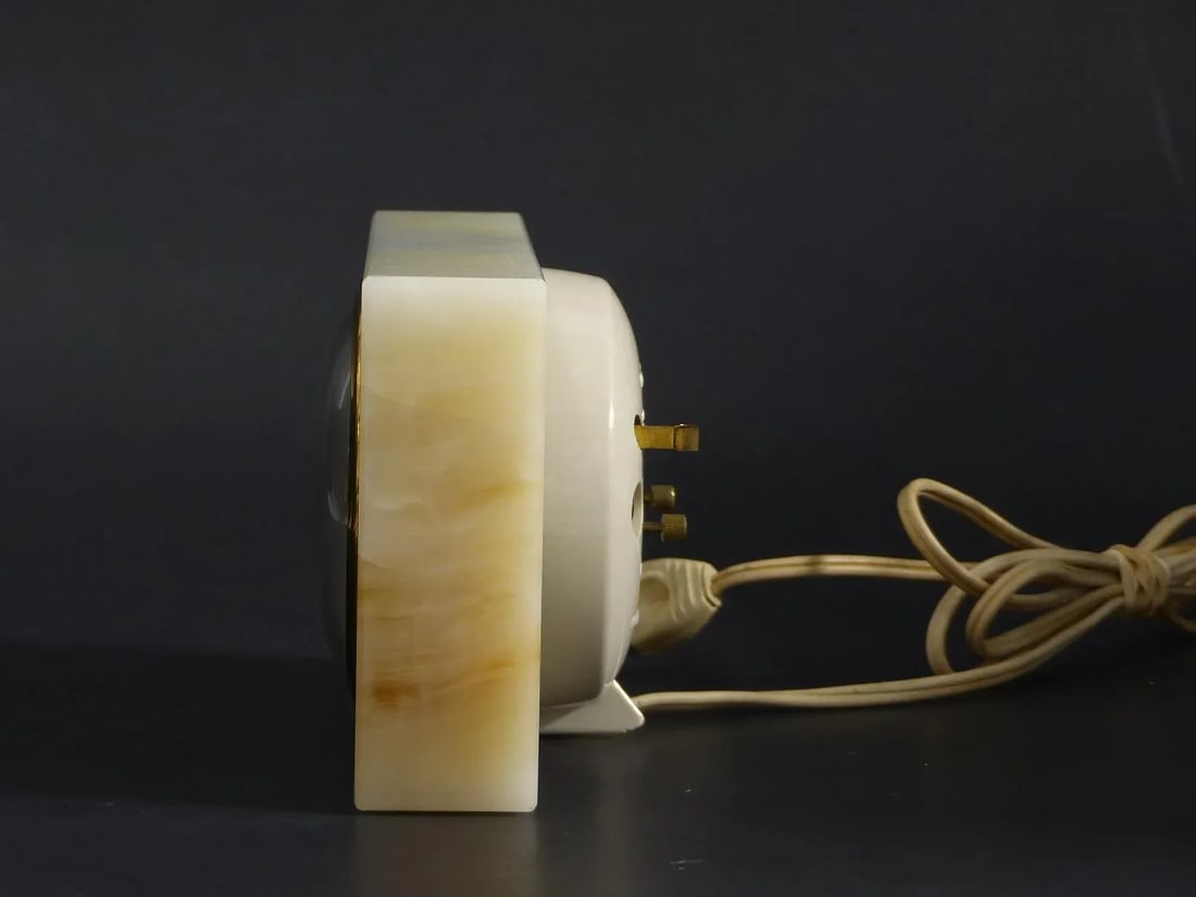Mid Century General Electric Marble Mantel Alarm Clock - 5