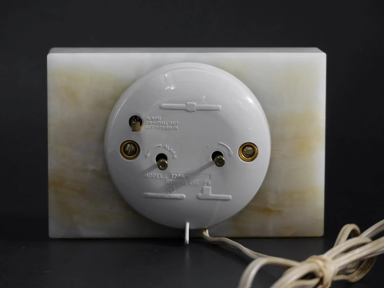 Mid Century General Electric Marble Mantel Alarm Clock - 7