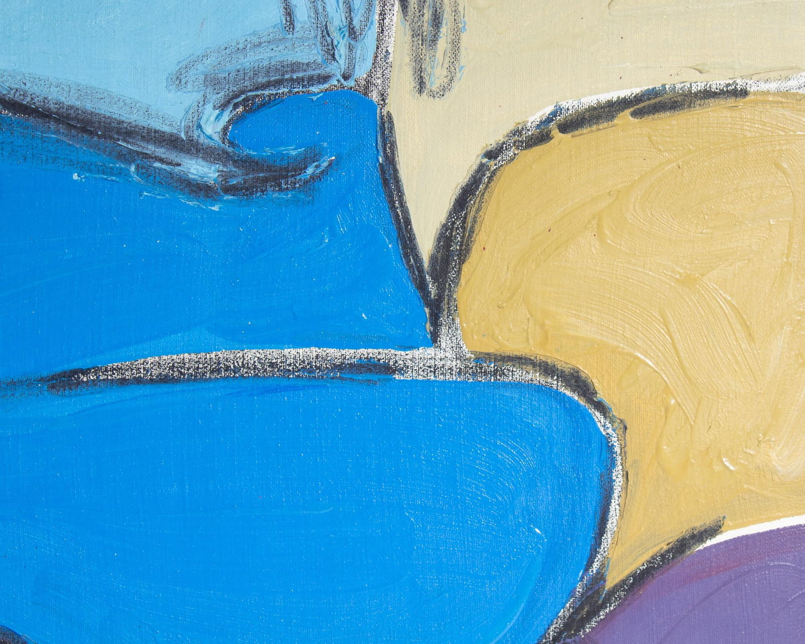 1980s Abstract Acrylic on Canvas Painting by Harry Hilson - 3