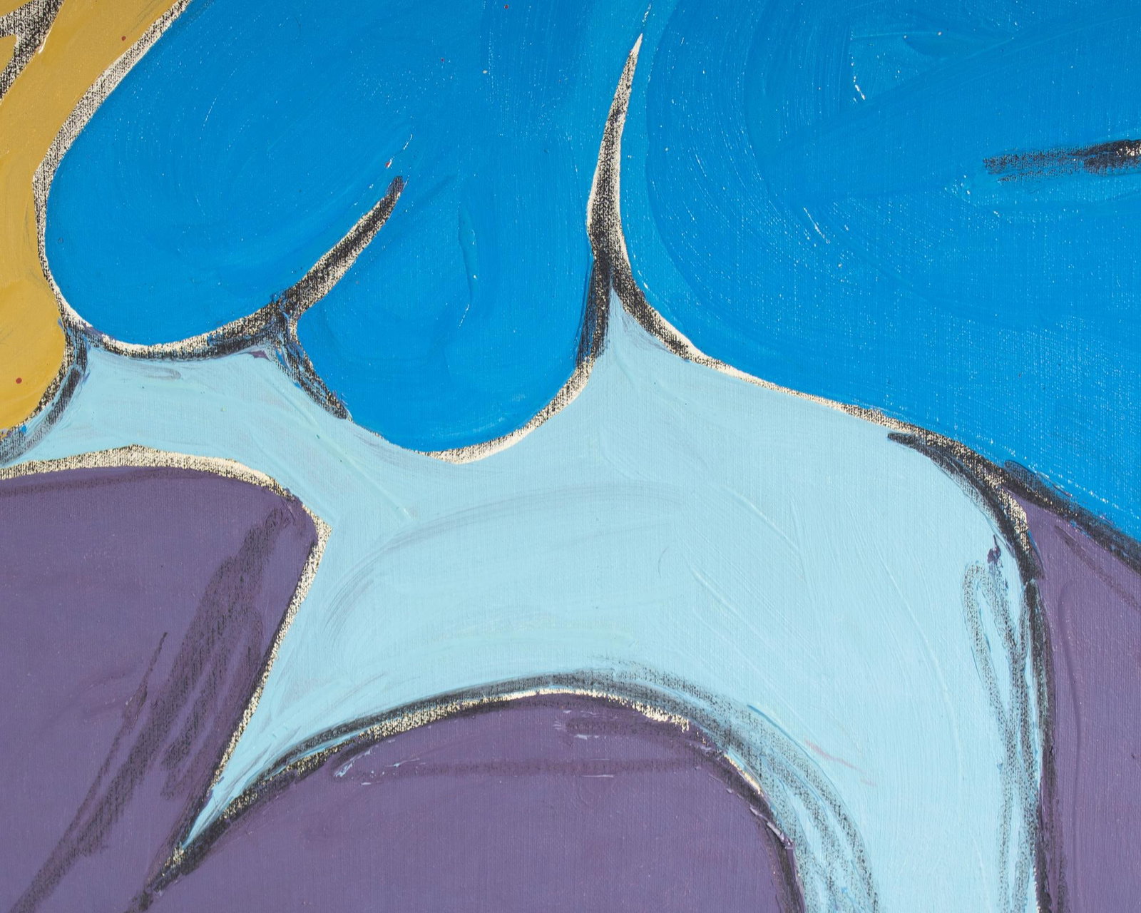 1980s Abstract Acrylic on Canvas Painting by Harry Hilson - 4