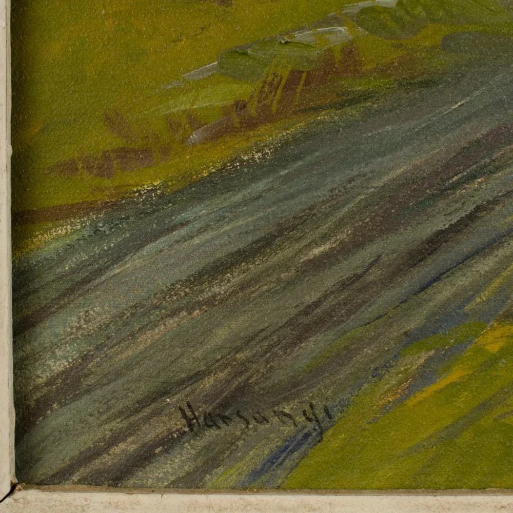 Charles Harsanyi (American 1905-1973) "Peach Orchard in the Valley" Oil Painting - 12