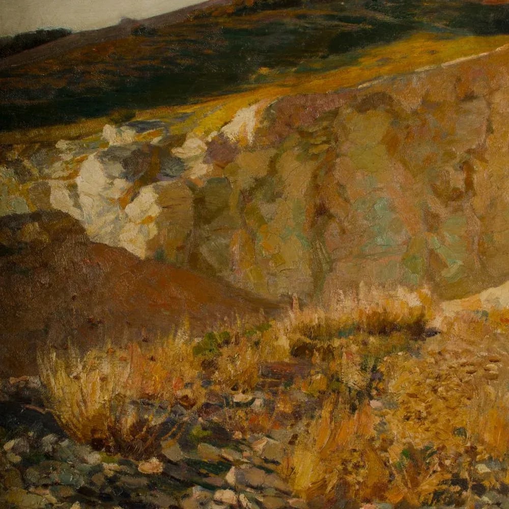 Claude Firmin (French, 1864 - 1944)"Abandoned Hill" Oil on Canvas of Villeneuve-Les-Avignon. - 10