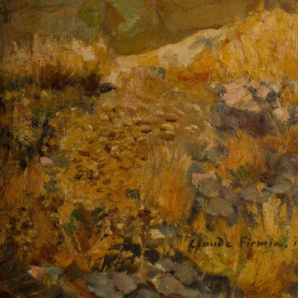 Claude Firmin (French, 1864 - 1944)"Abandoned Hill" Oil on Canvas of Villeneuve-Les-Avignon. - 2