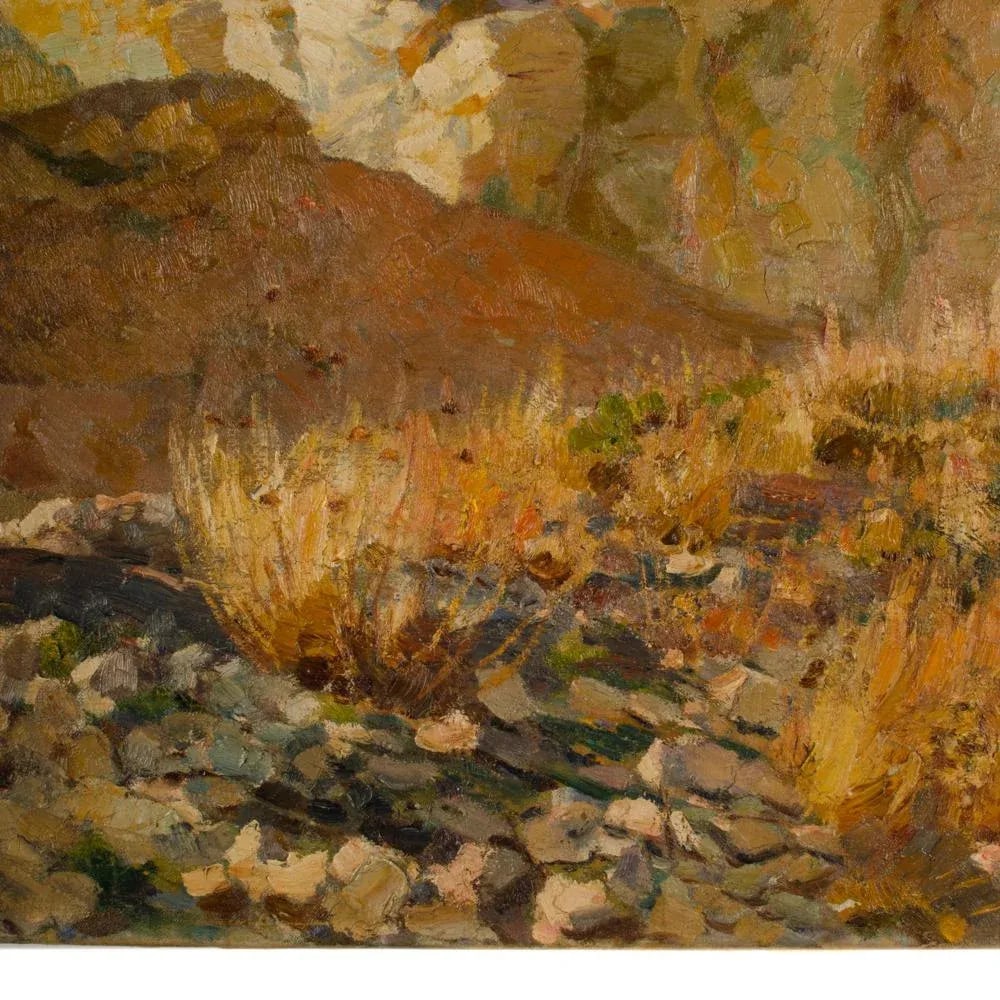Claude Firmin (French, 1864 - 1944)"Abandoned Hill" Oil on Canvas of Villeneuve-Les-Avignon. - 7