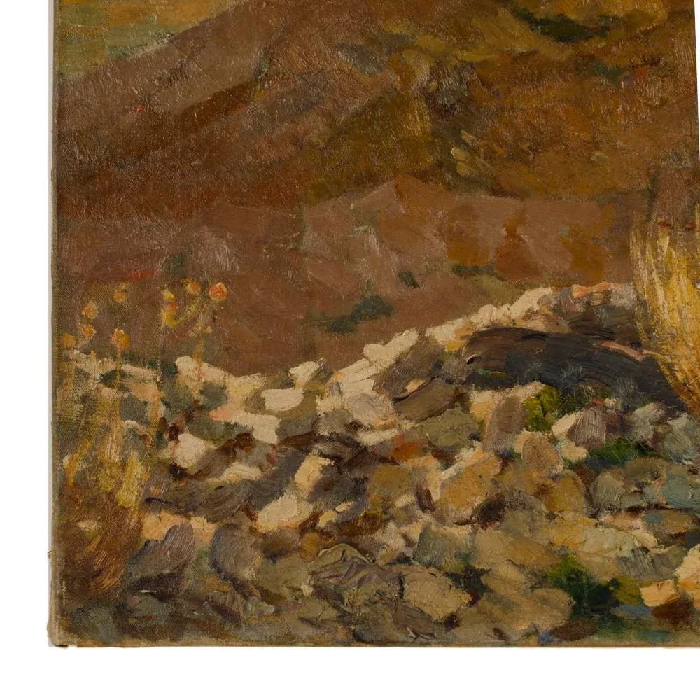 Claude Firmin (French, 1864 - 1944)"Abandoned Hill" Oil on Canvas of Villeneuve-Les-Avignon. - 8