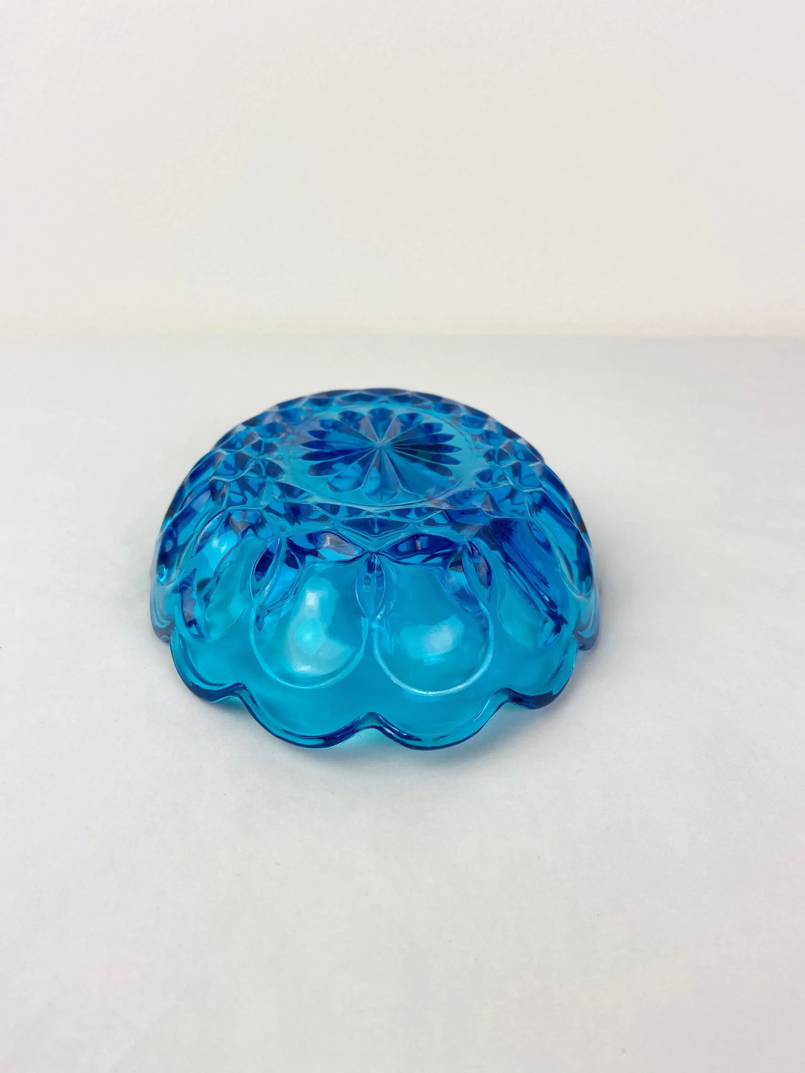 Vintage Turquoise Blue Indiana Glass Oval Divided Dish - 5