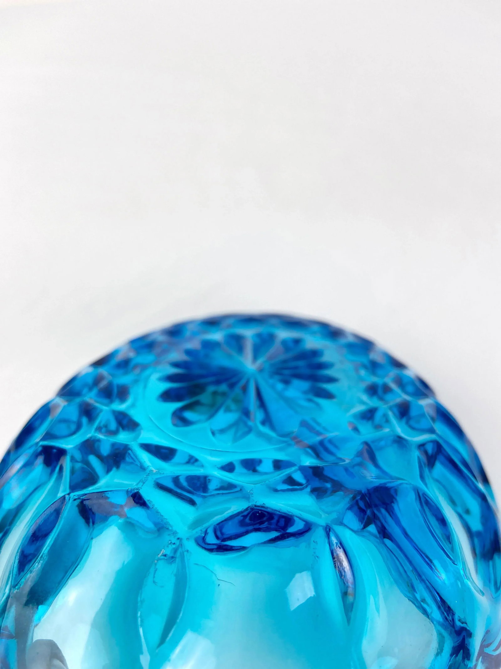 Vintage Turquoise Blue Indiana Glass Oval Divided Dish - 8