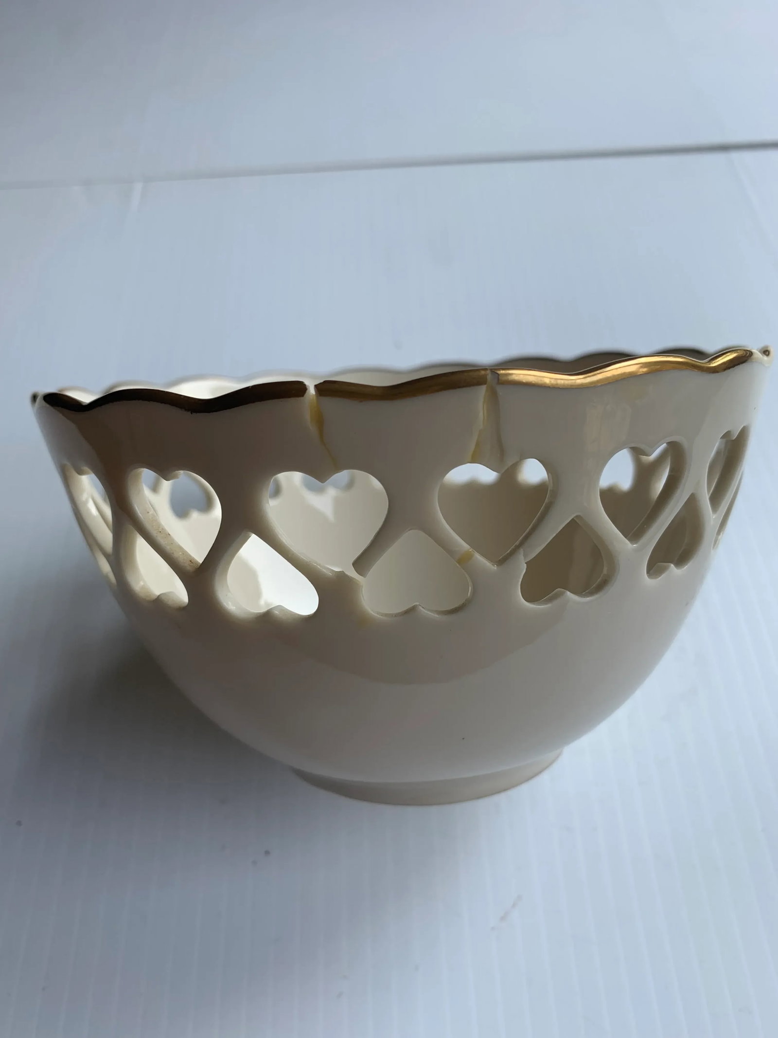 1970s Lenox Pierced Heart Bowl - 5