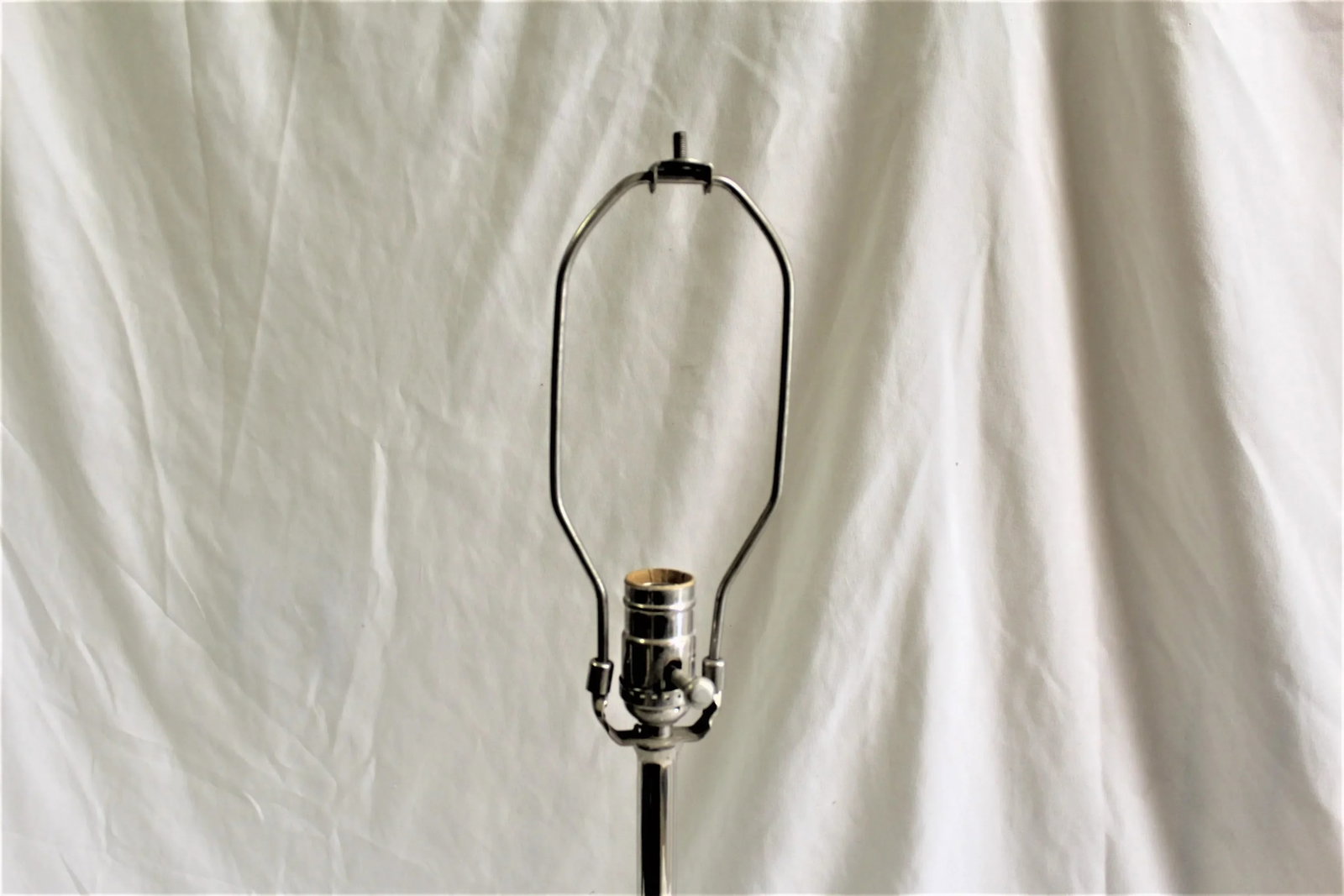 1990s Mid-Century Modern Style Nickel Table Lamp - 3