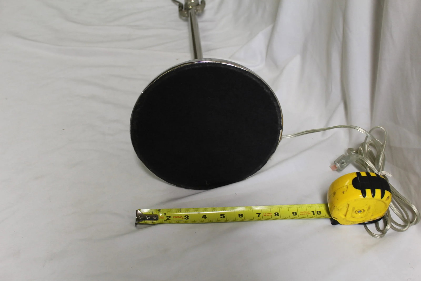 1990s Mid-Century Modern Style Nickel Table Lamp - 6
