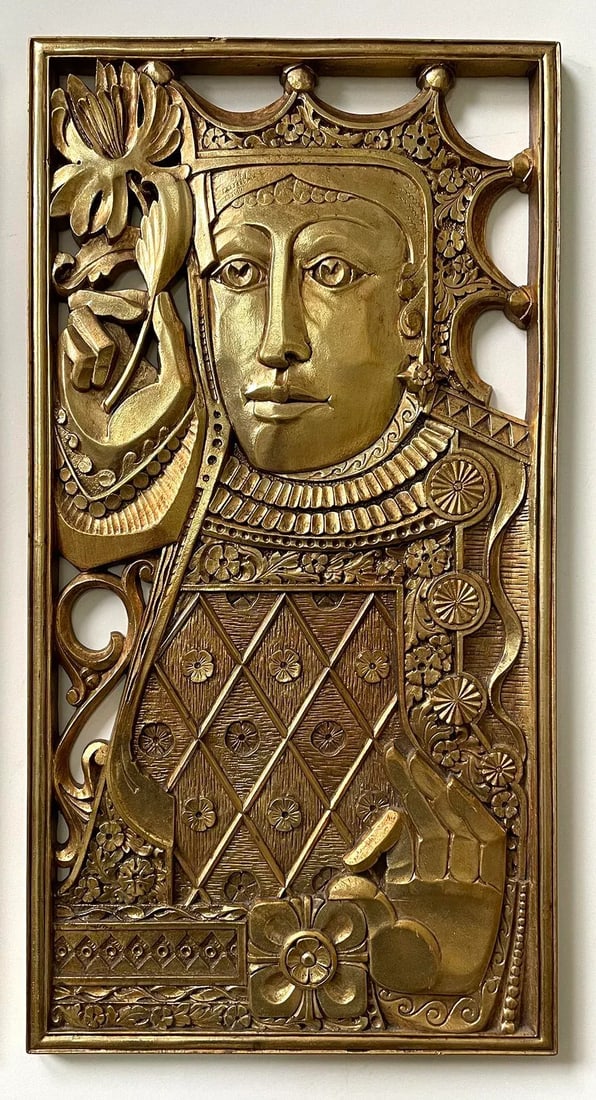 Vintage Syroco King & Queen Wall Plaques - Set of 2 - 3