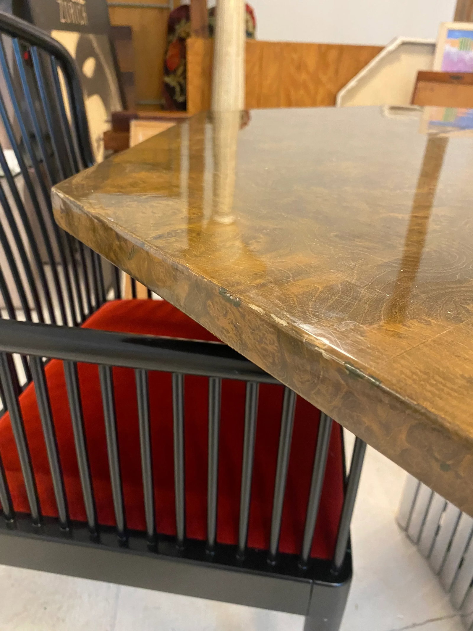 1970s Burl Octagonal Dining Table - 6