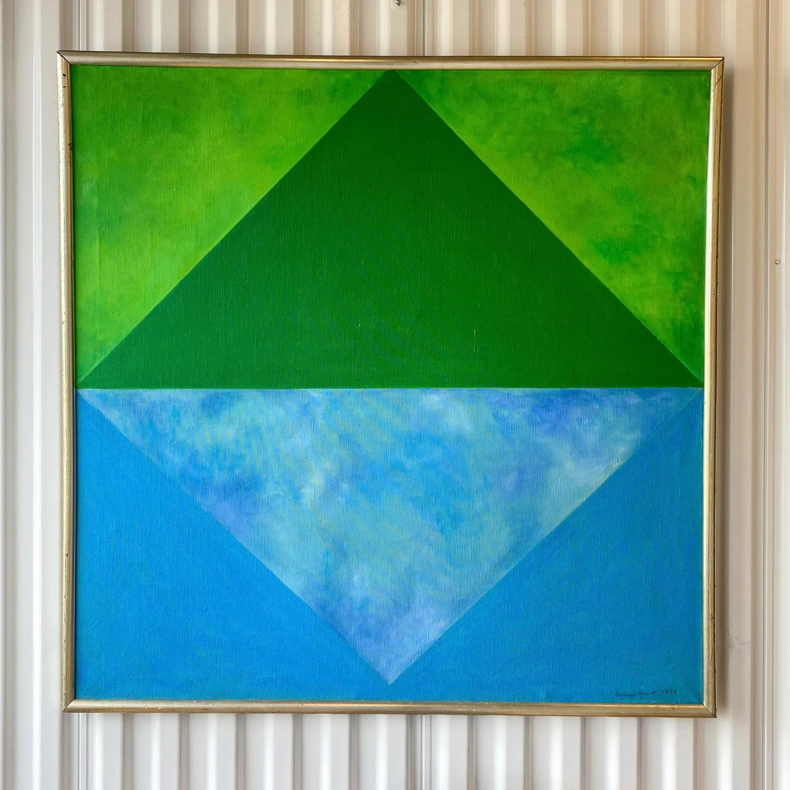 1967 Original Hard Edge Painting by Deborah Zurit - 2