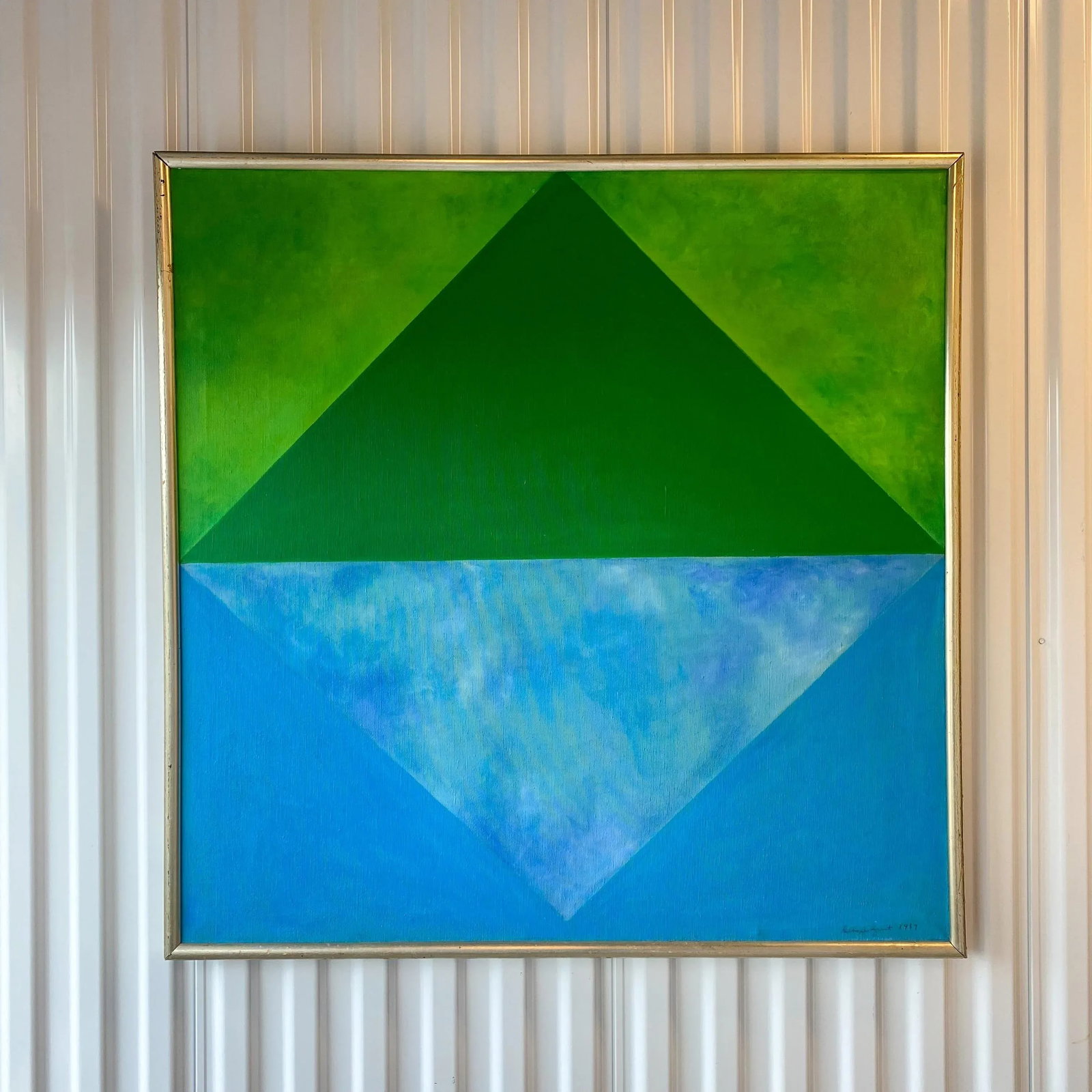 1967 Original Hard Edge Painting by Deborah Zurit - 5