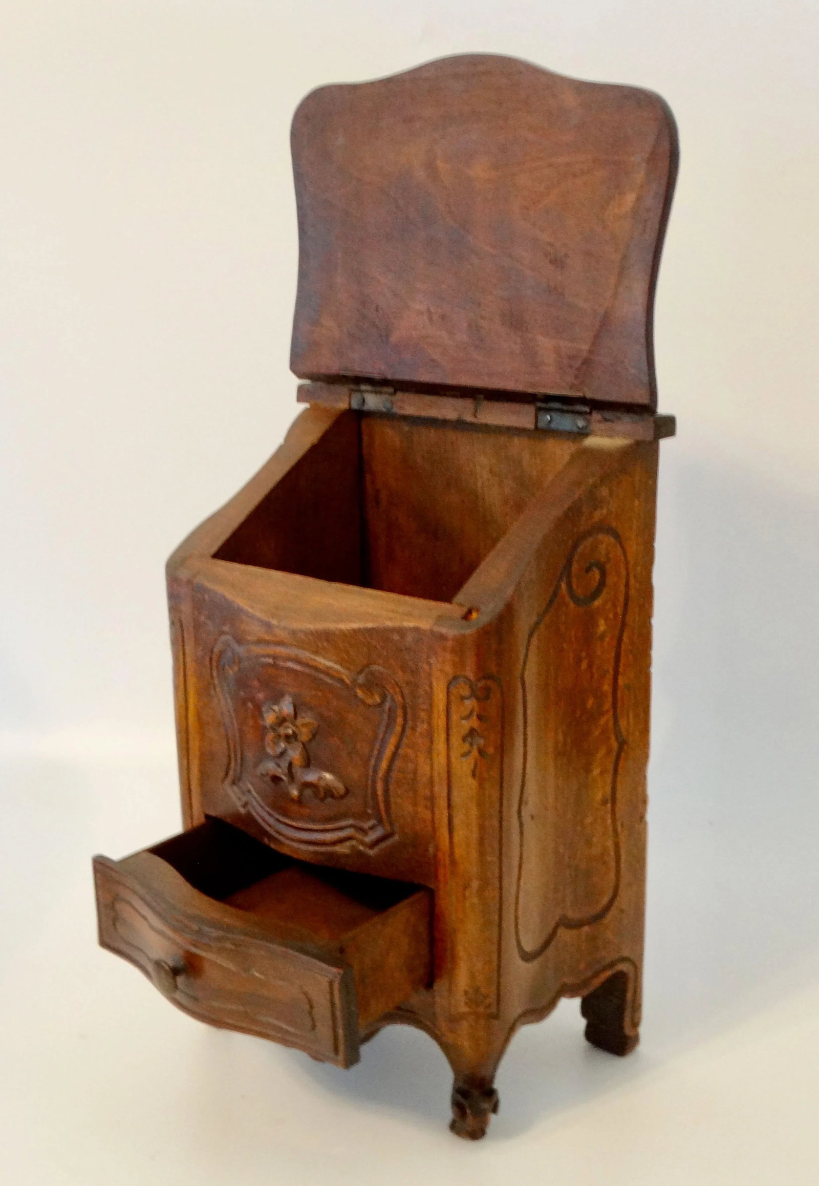 Antique French Salt Table Cabinet Boite a Sel Box - 3