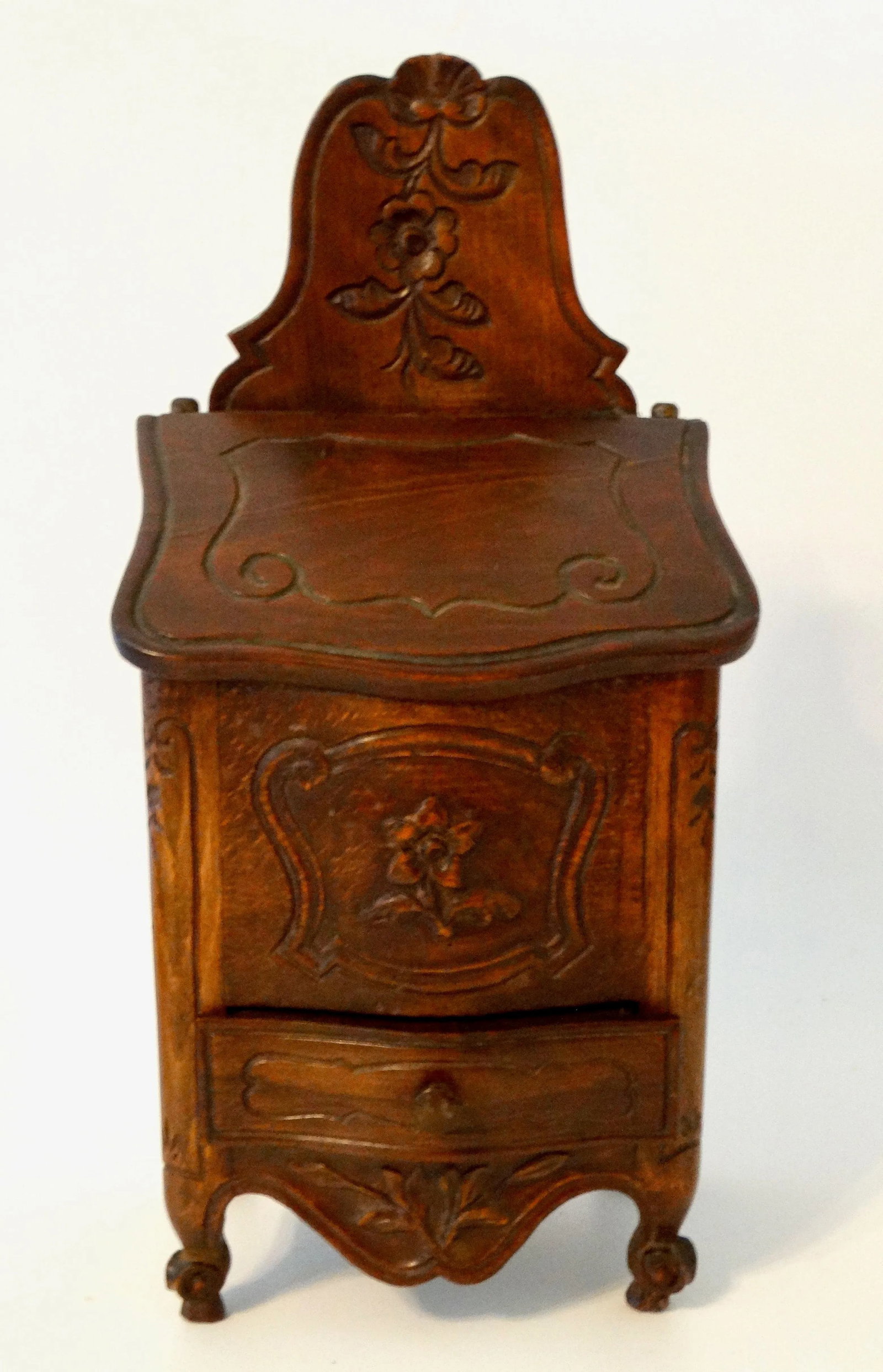 Antique French Salt Table Cabinet Boite a Sel Box - 4