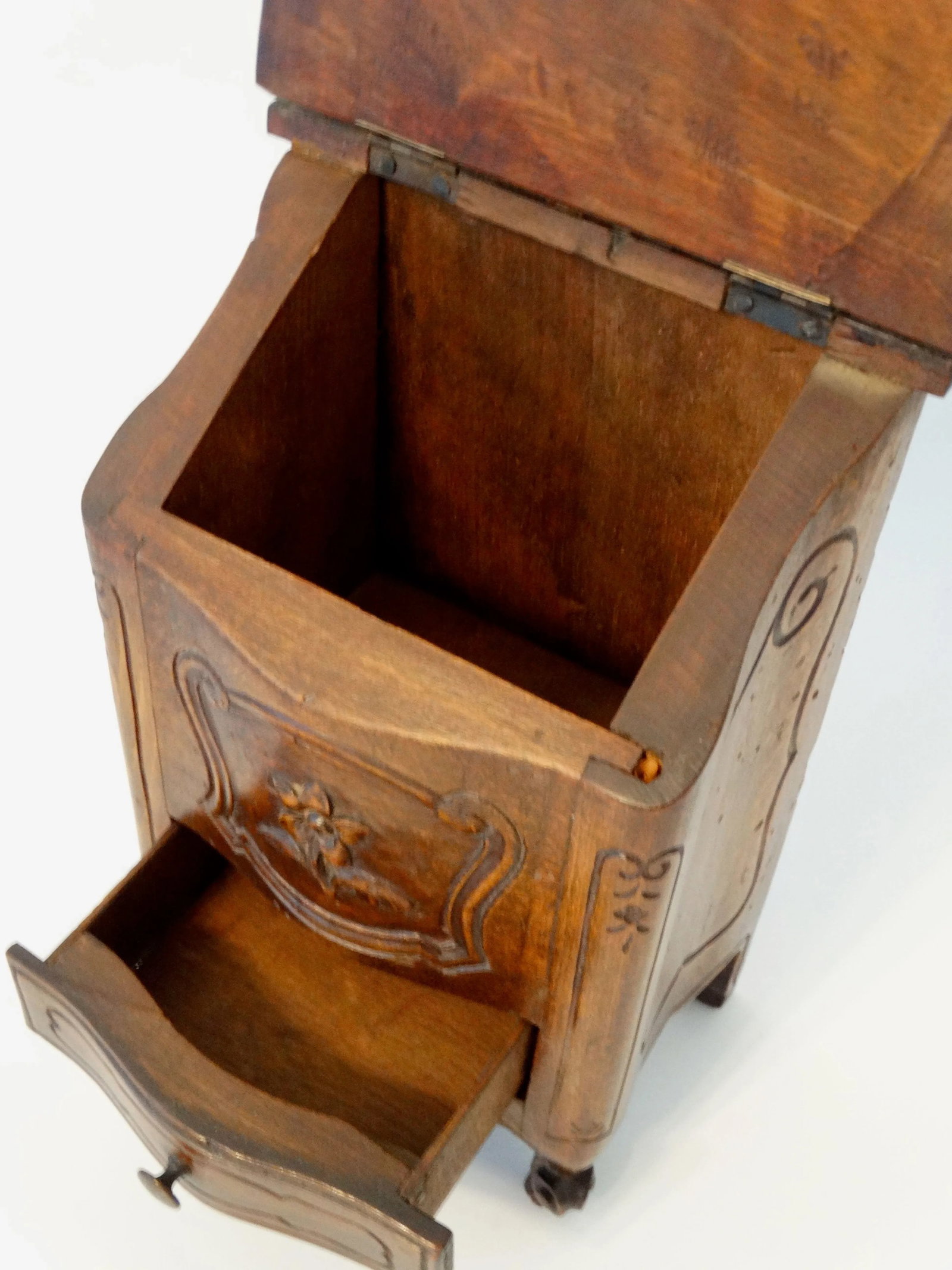 Antique French Salt Table Cabinet Boite a Sel Box - 6