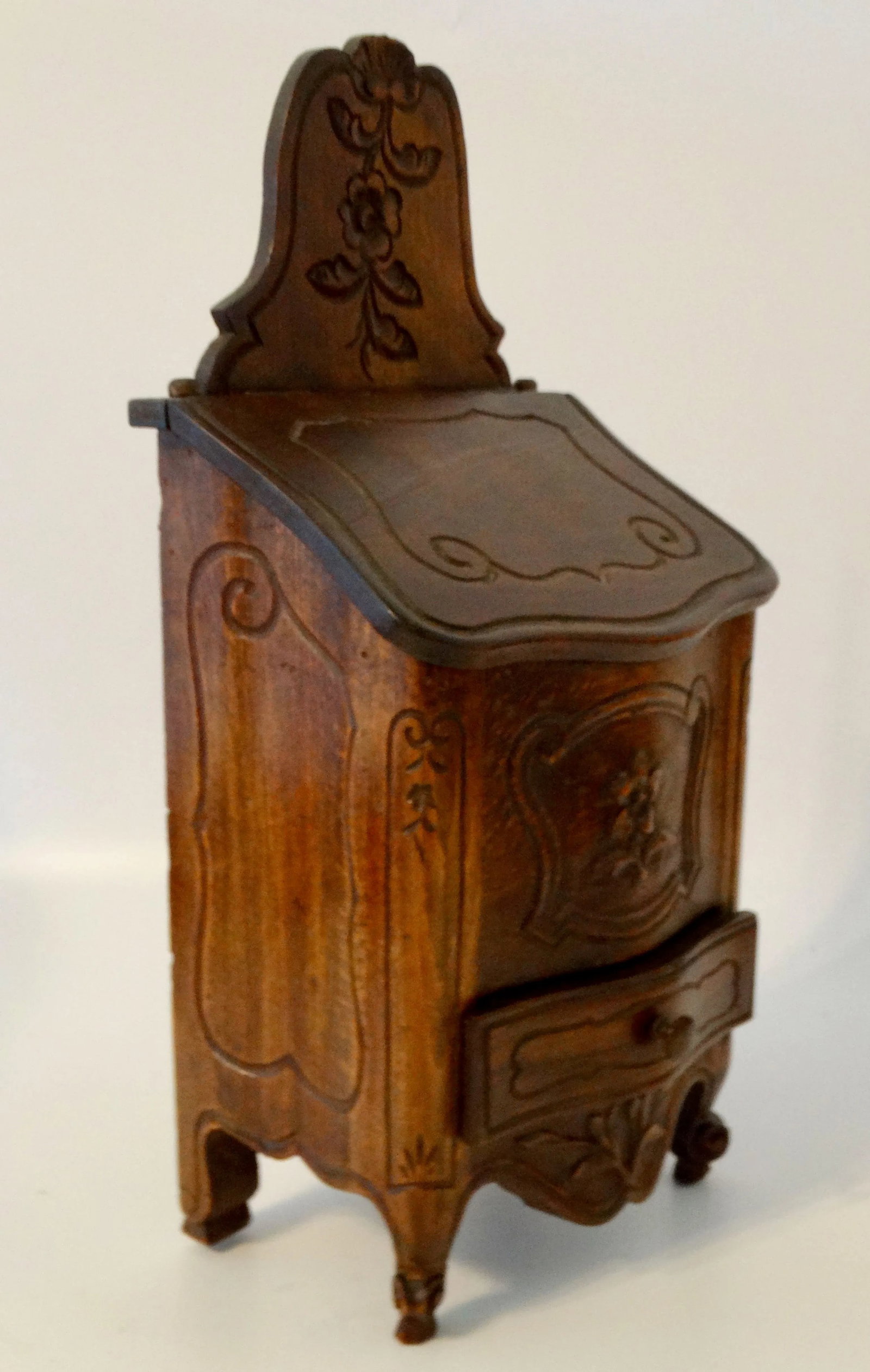 Antique French Salt Table Cabinet Boite a Sel Box - 7