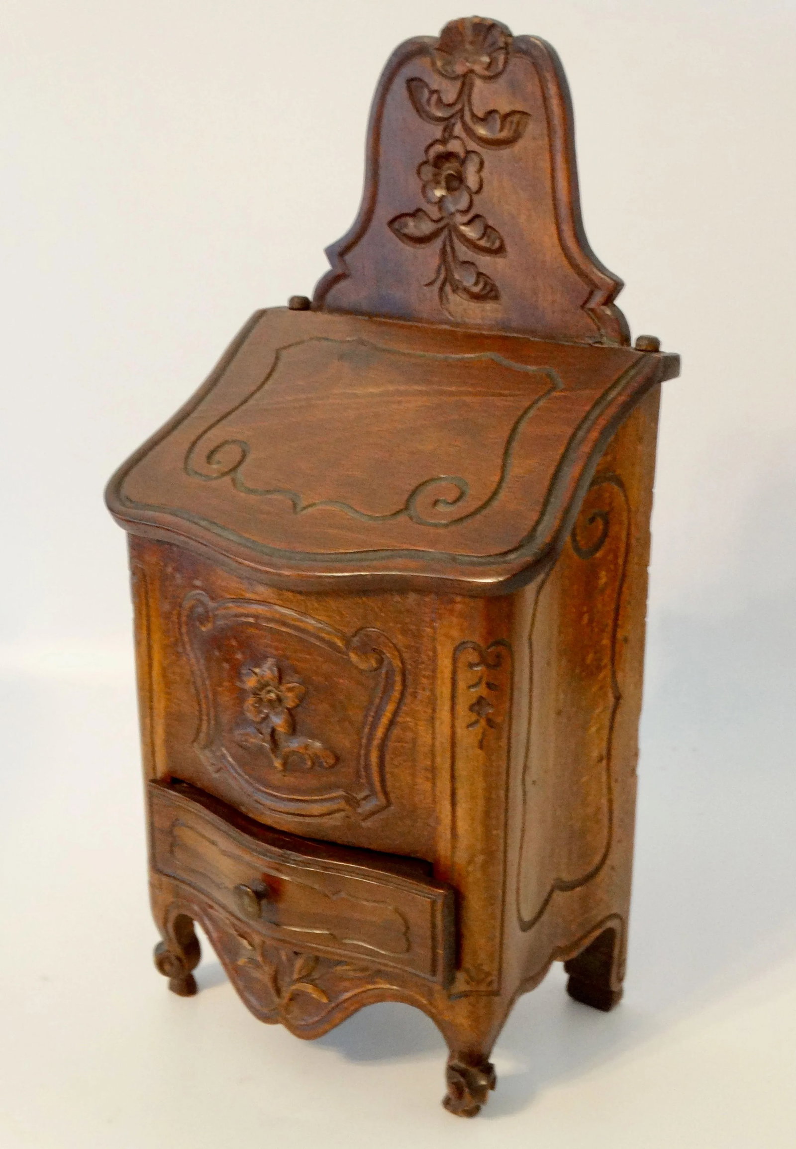 Antique French Salt Table Cabinet Boite a Sel Box - 8