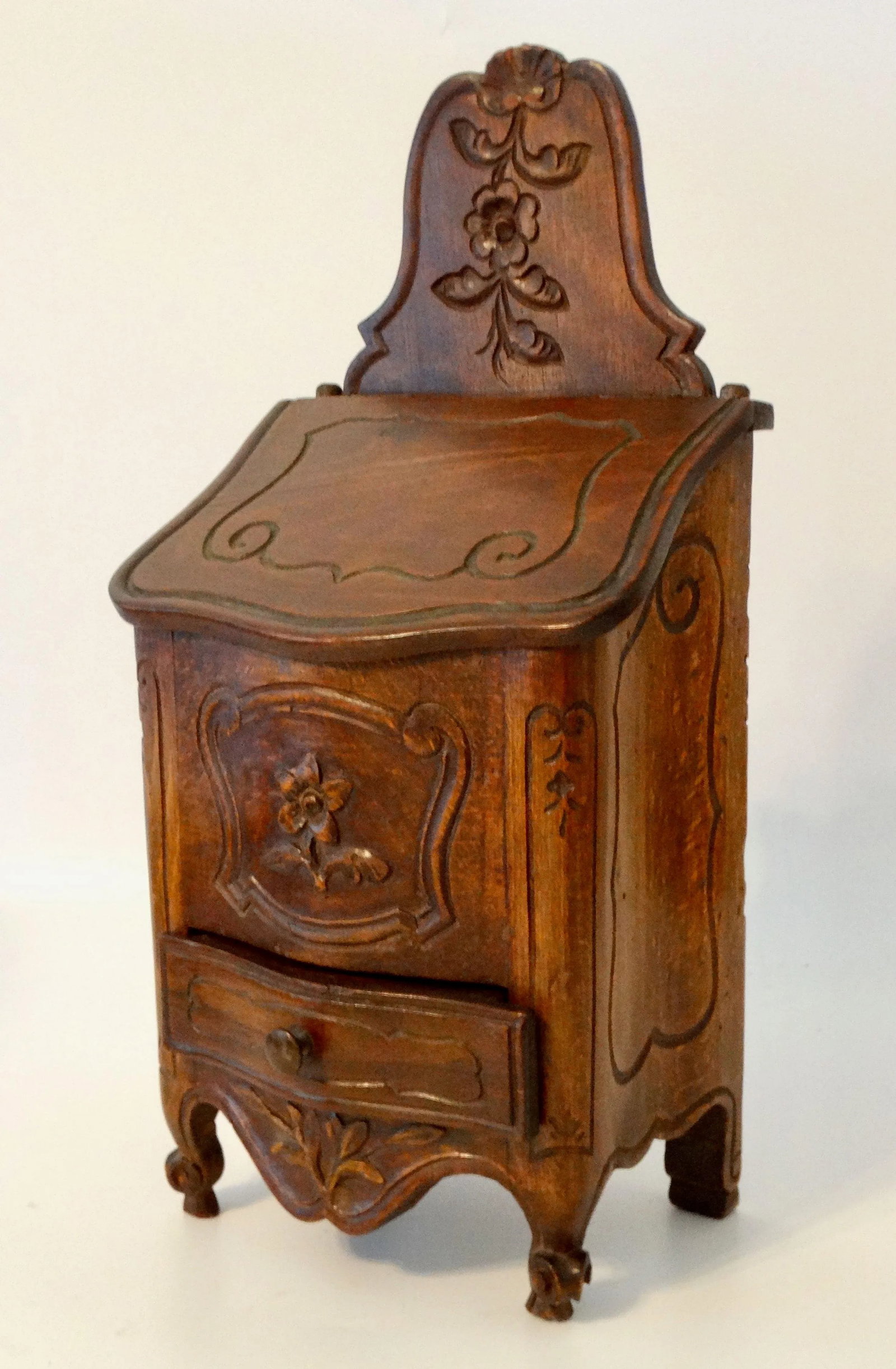 Antique French Salt Table Cabinet Boite a Sel Box - 9